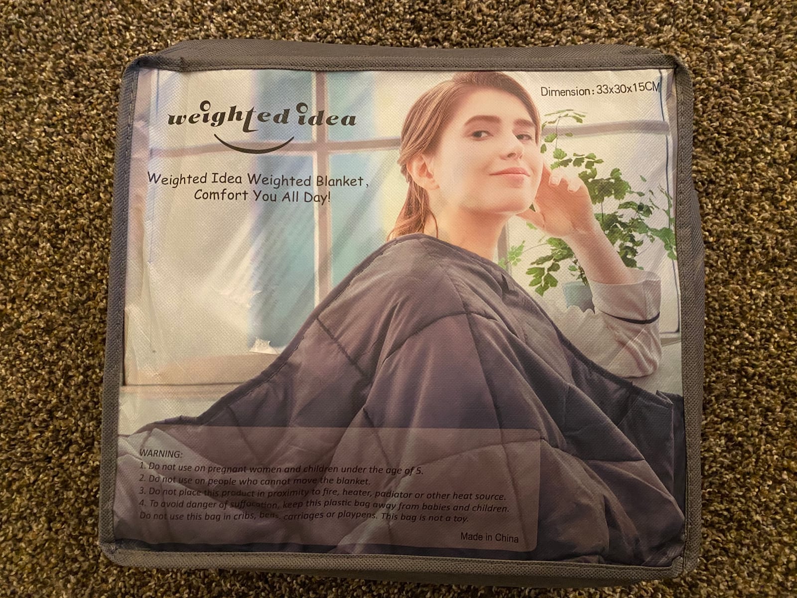 Weighted Idea Weighted Blanket for Adults (Dark Grey,48