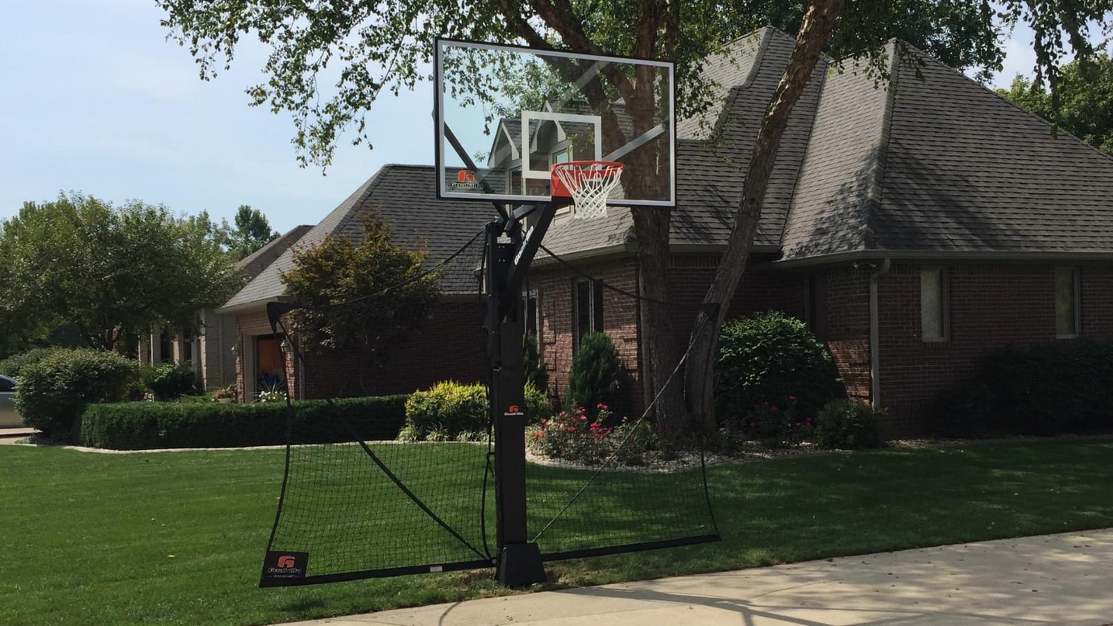 Goalrilla Basketball Hoops with Tempered Glass Basketball Goal Backboard, Black Anodized Frame, and In-ground Anchor System customer photo 1