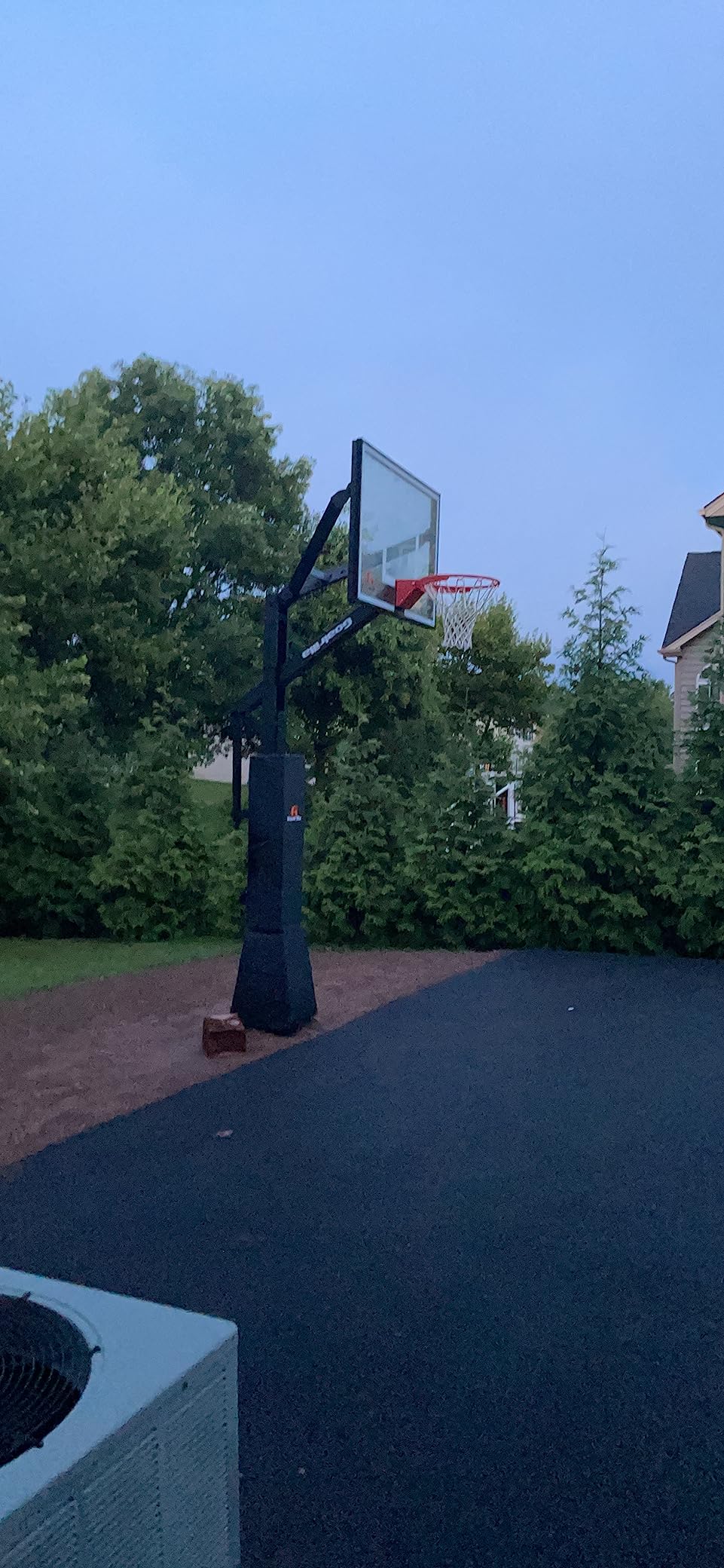 Goalrilla Basketball Hoops with Tempered Glass Basketball Goal Backboard, Black Anodized Frame, and In-ground Anchor System customer photo 2