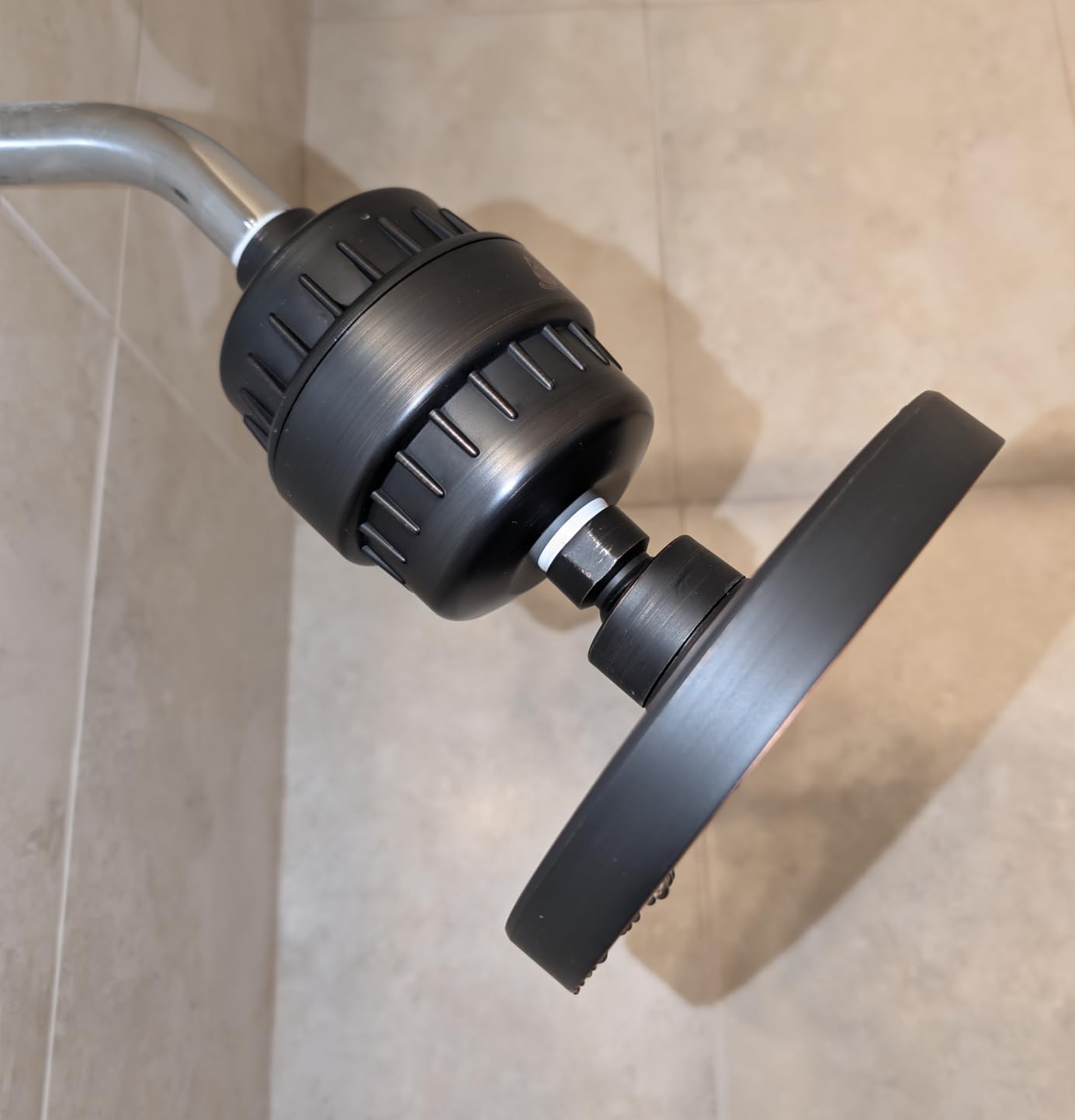 SparkPod Rain Shower Head, 6 Inch Round, Luxury Polished Chrome Finish | High Pressure Shower Heads, 90 Nozzles, Adjustable Showerhead, No Tools Needed, Universal Connection customer photo 2