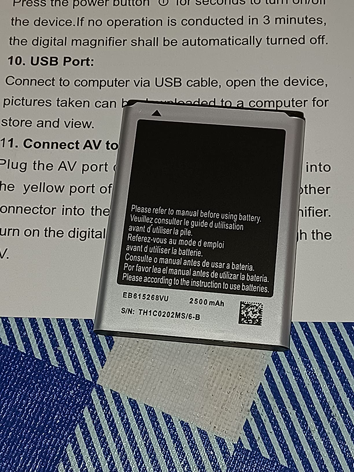 Koolertron Digital Video Magnifier, Handheld Portable Electronic Reading Aid Support AV Output to TV with 4X/8X/16X/32X Zoom Multiple 17 Color Modes, 5 inch customer photo 2