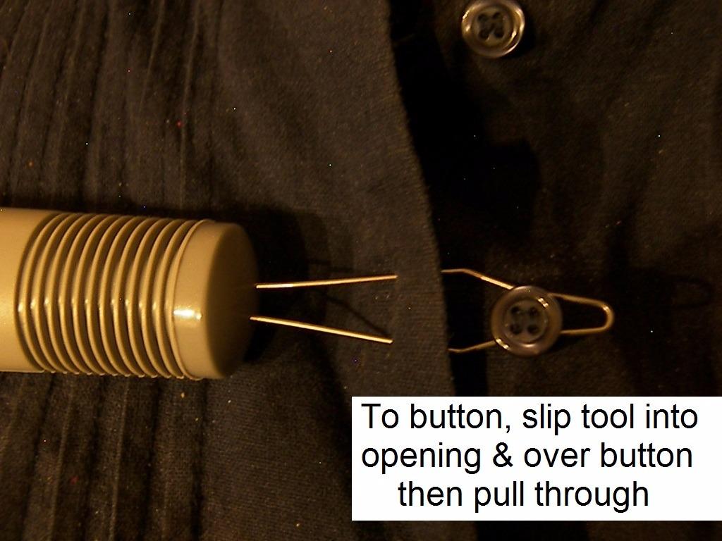 RMS Button Hook with Zipper Pull Button Assist Device with Comfort Grip | Button Helper for Shirts and Pants customer photo 2