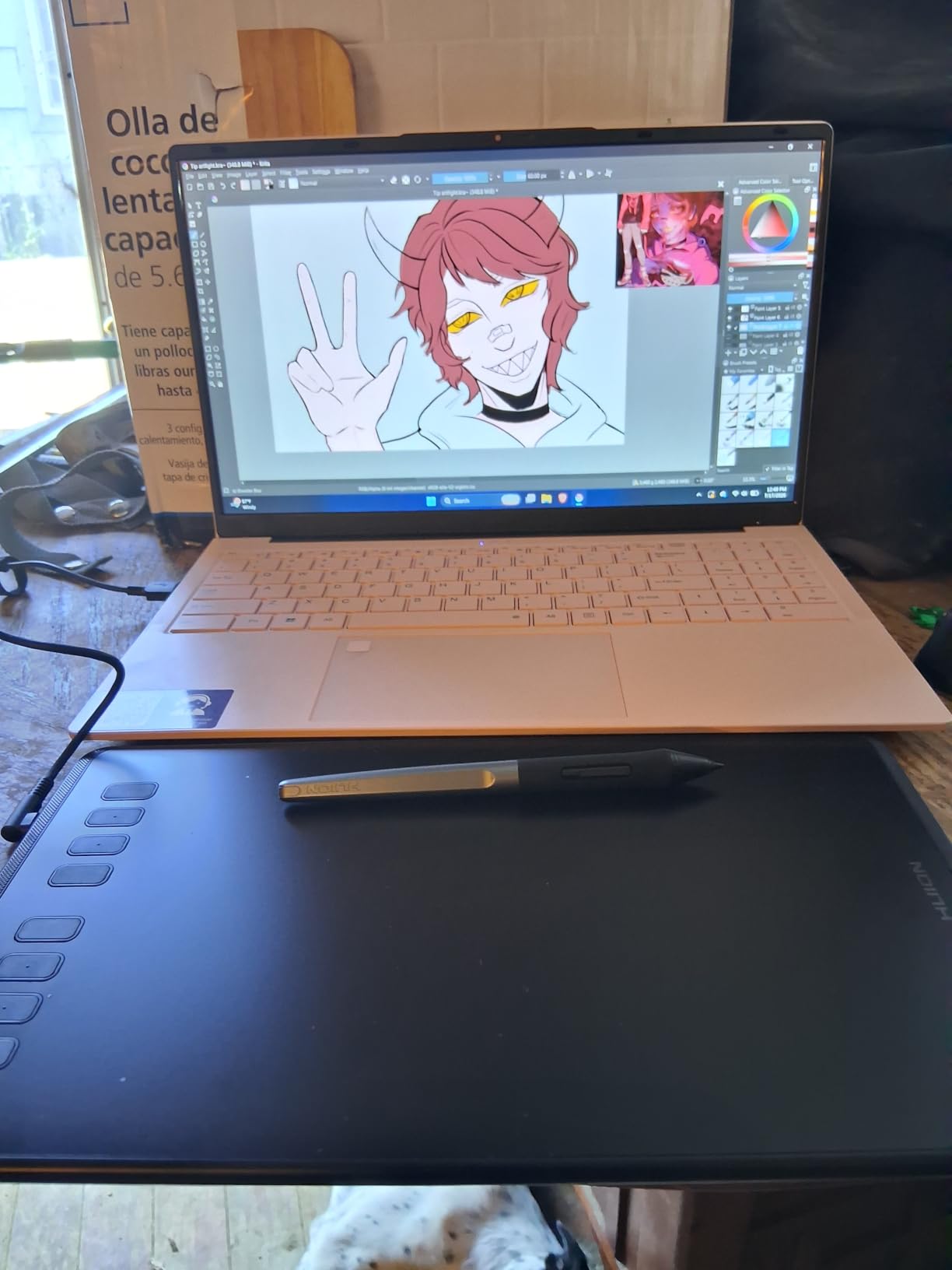 HUION Inspiroy H640P 6x4 inch Drawing Tablet 8192 Pen Pressure, Battery-Free Stylus, Tilt, 6 Hot Keys, Work with Mac/PC/Android, Digital Art for Beginner, Drawing, Writing, Design, Teaching customer photo 2
