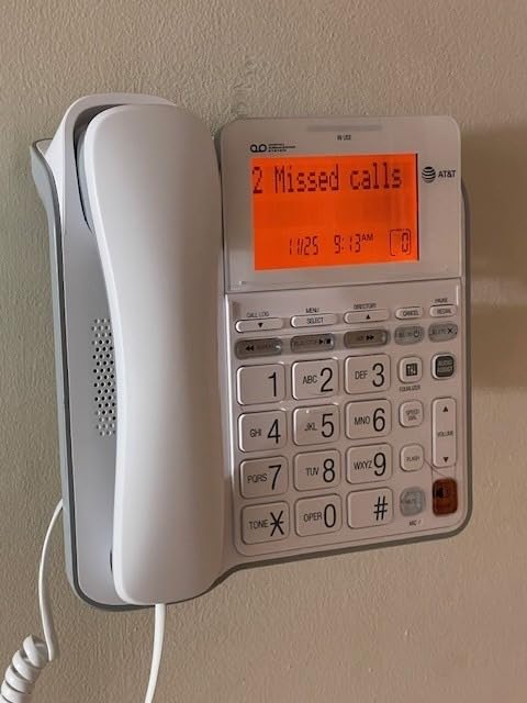 AT&T CD4930 Black Corded Phone with Digital Answering System, Caller ID, Extra-Large Tilt Backlit Display & Big Buttons customer photo 1