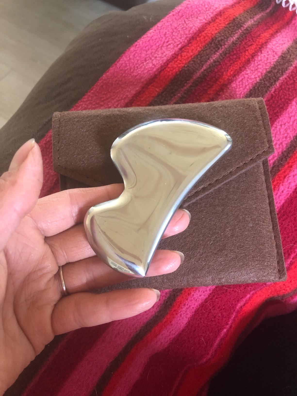Medical Grade Stainless Steel Gua Sha Guasha Massage Soft Tissue Therapy Used for Back, Legs, Arms,Neck,Shoulder (A) customer photo 1