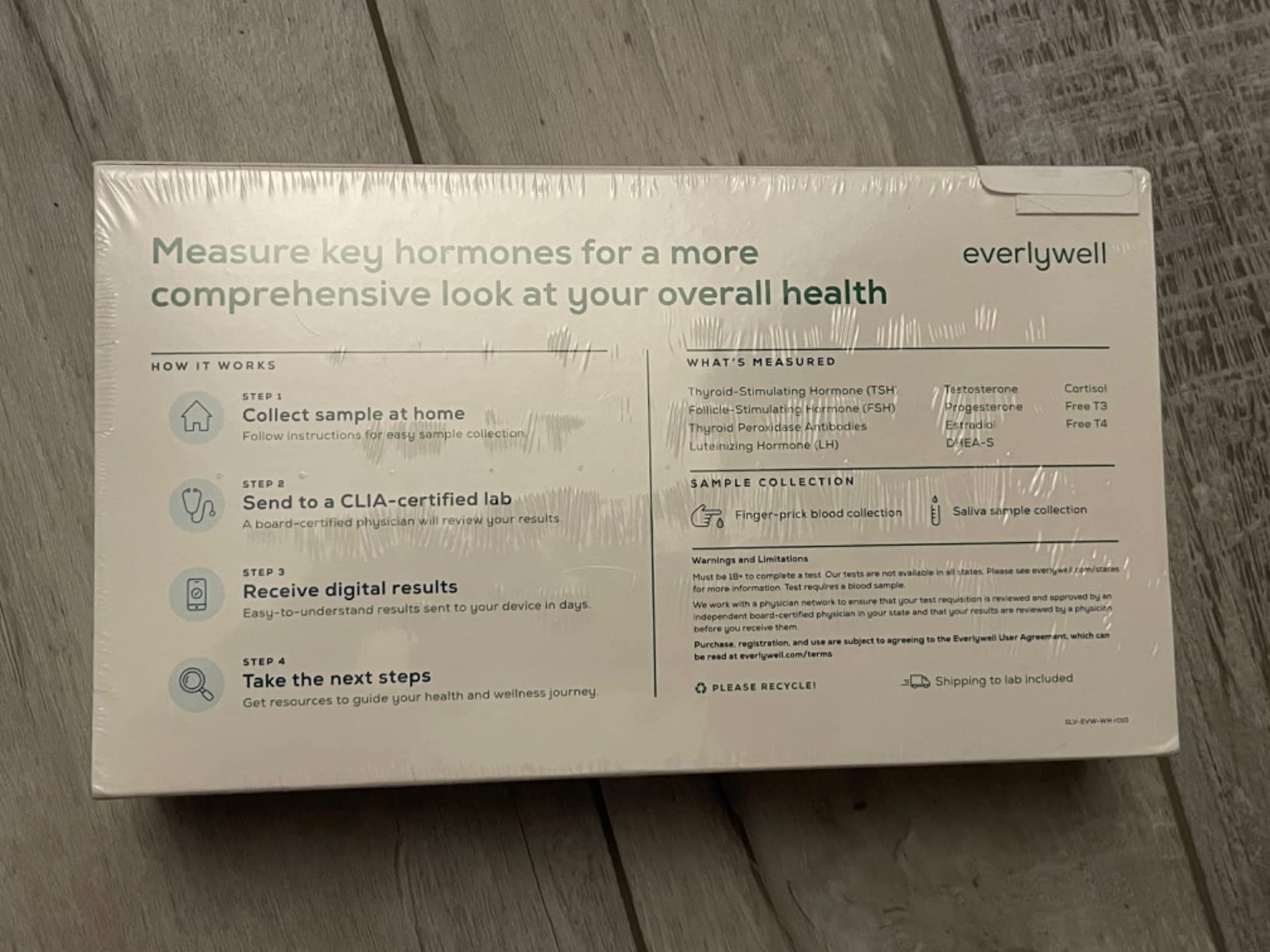 Everlywell At-Home Women's Health Collection Kit, Measures 10 Biomarkers for Hormonal Wellness, including Cortisol, Progesterone & TSH - CLIA-Certified Lab Results Within Days - for Women Ages 18 Plus customer photo 2