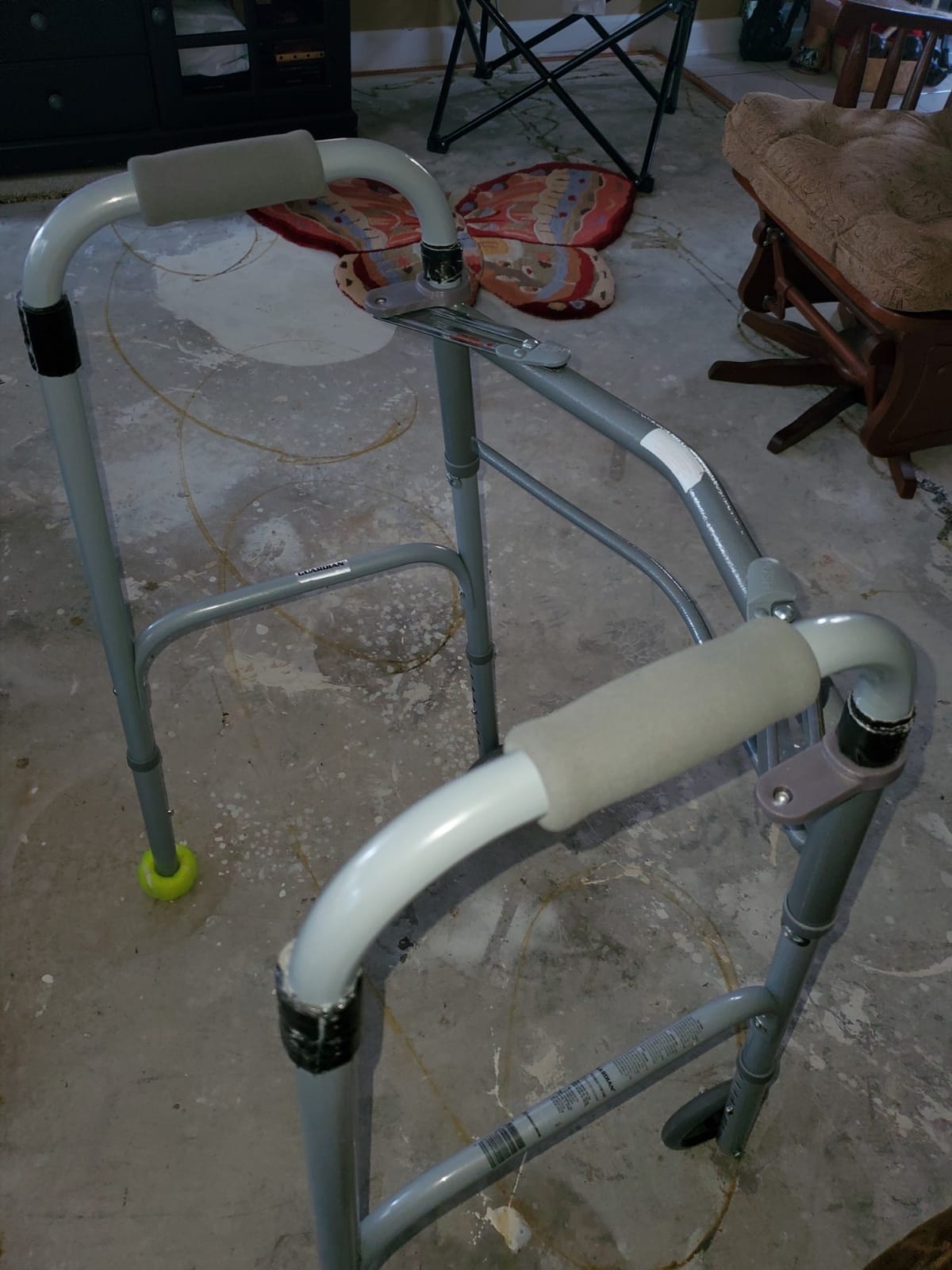 NOVA Walker Tray Table with Spill-Proof Raised Edges and Two Cup Holders and for Seniors, Standard Folding Walker Accessory, 16 x 23 Inch customer photo 2