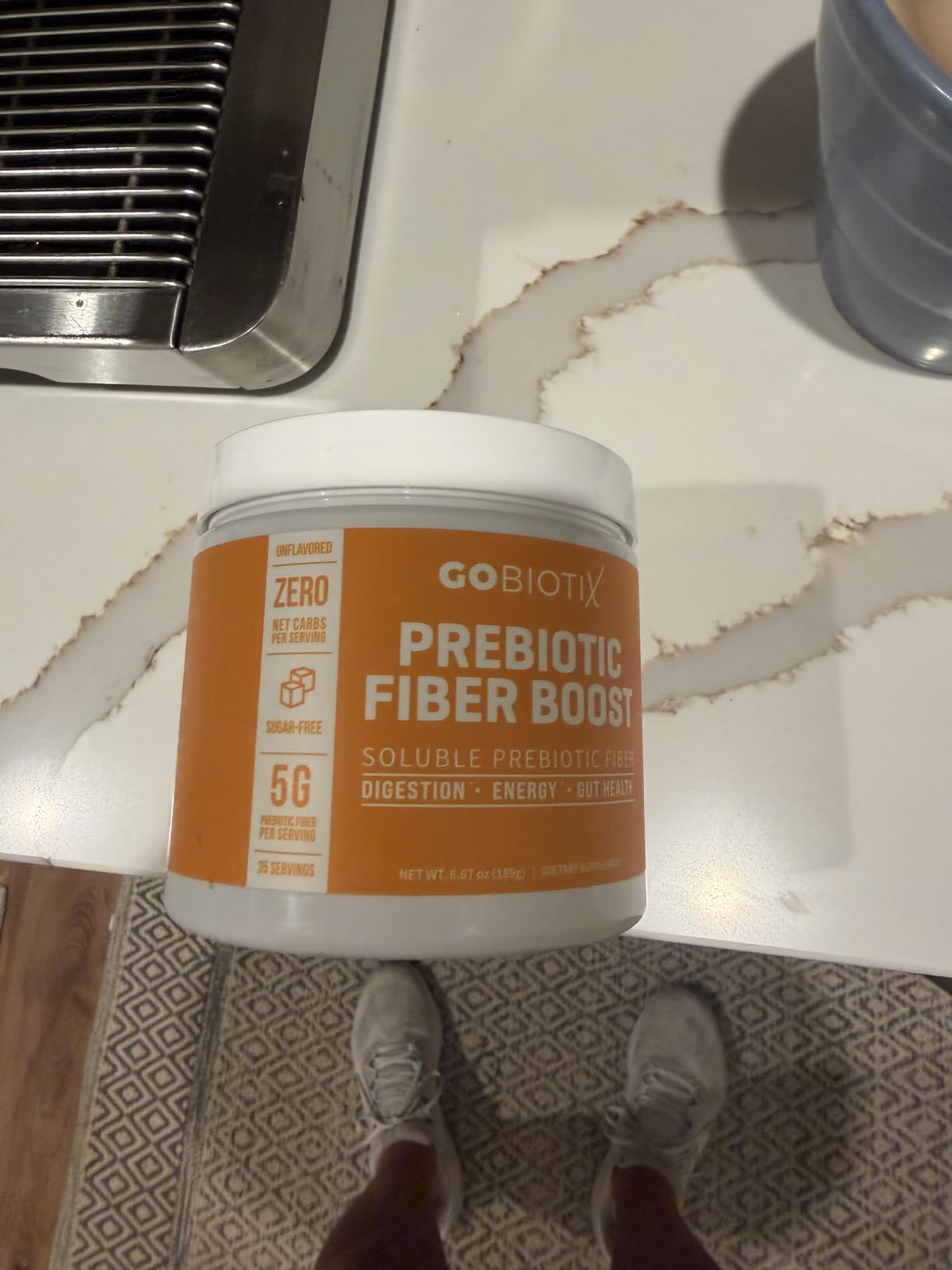GOBIOTIX Fiber Supplement Powder with Prebiotics for Digestive Health and GLP-1 Support, Soluble Fiber for Gut Health & Debloat, Keto, Vegan, Gluten & Sugar Free, 35 Servings (1 Pack) customer photo 1