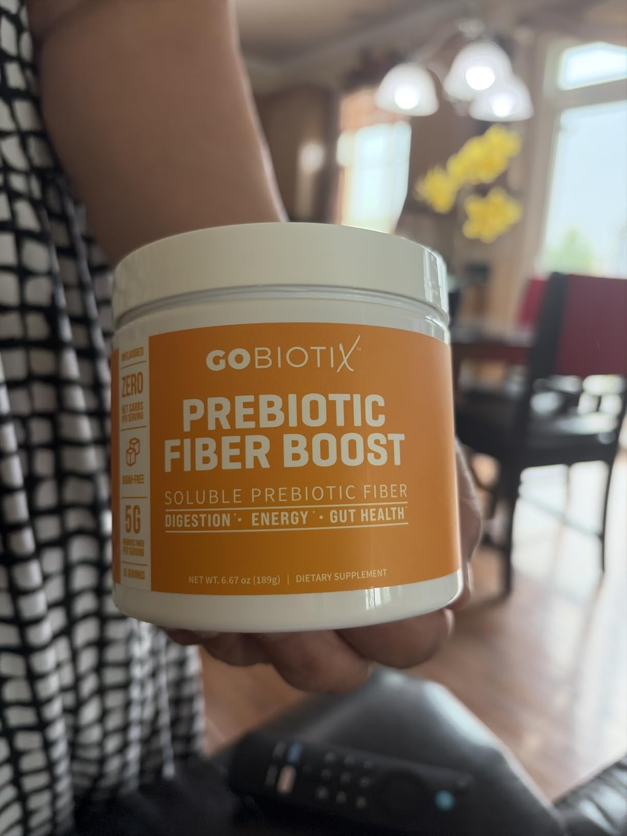 GOBIOTIX Fiber Supplement Powder with Prebiotics for Digestive Health and GLP-1 Support, Soluble Fiber for Gut Health & Debloat, Keto, Vegan, Gluten & Sugar Free, 35 Servings (1 Pack) customer photo 2