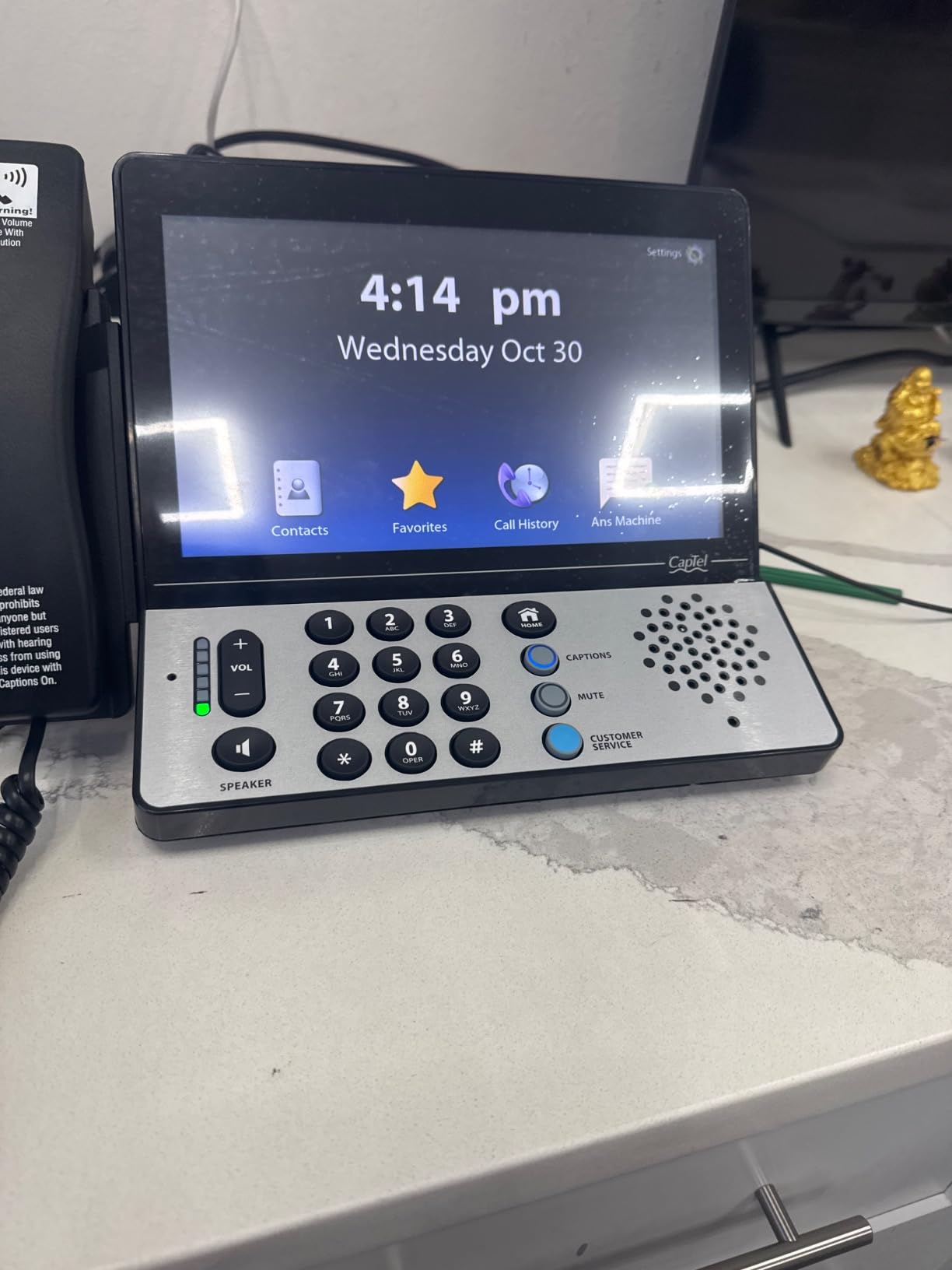 Hamilton CapTel 2400iSPNBT Large Touch Screen Captioned Telephone | Phone for Hard of Hearing with Answering Machine and Speakerphone, Volume Booster up to 40dB Gain, Hearing Aid Compatible customer photo 2