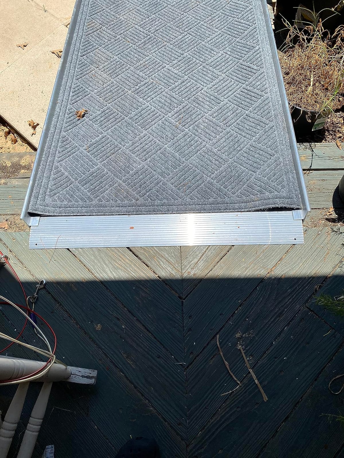 7' Wheelchair Ramp for Home Steps, 850 lb, Handrails, 36