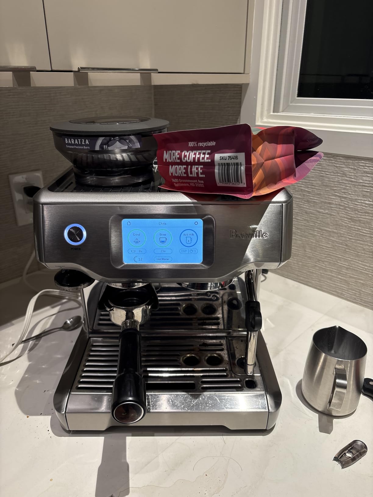 Breville BES880BSS Barista Touch Espresso Machine, Brushed Stainless Steel customer photo 1