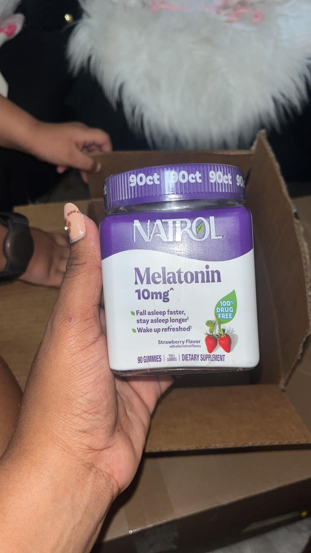Natrol Melatonin 10 mg Gummies, Sleep Support for Adults, 90 Gummies, Strawberry-flavored, 45 Day Supply customer photo 1