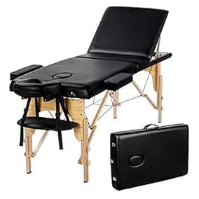 Yaheetech Massage Table Portable Folding Lash Esthetician Tattoo Bed, Black customer photo 2