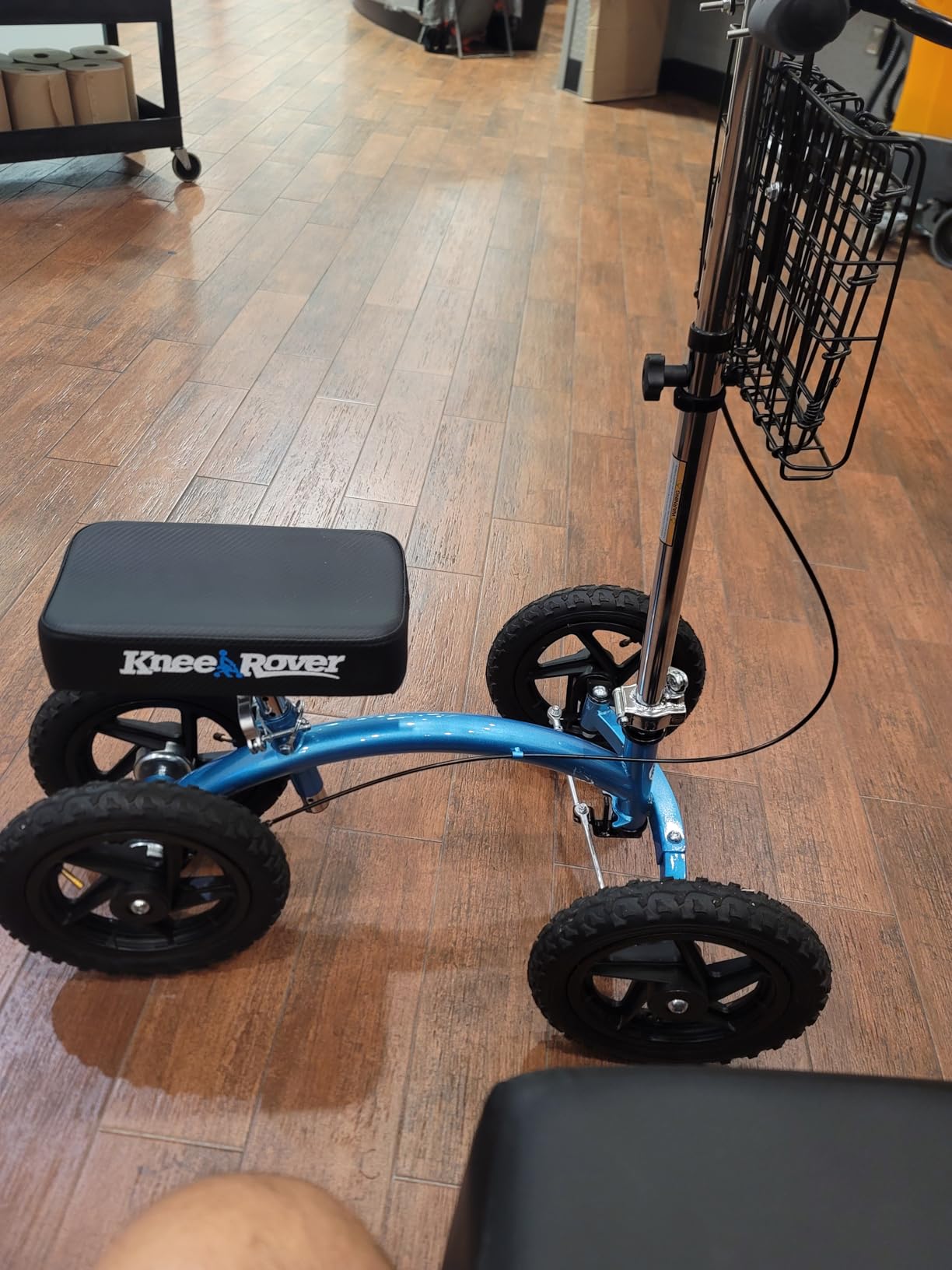 KneeRover Quad All Terrain Knee Scooter for Adults, Metallic Blue | Four Pneumatic Wheels, Heavy Duty Knee Walker For Foot Surgery, Broken Ankle Foot Injuries Recovery, Knee Crutch Alternative customer photo 1