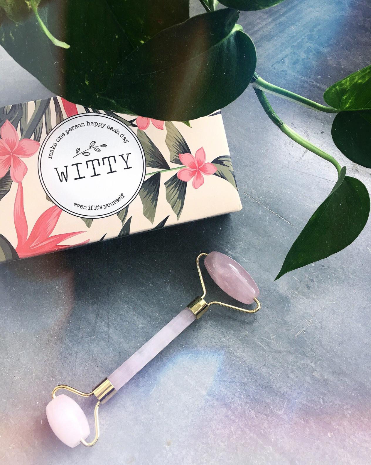 WITTY Jade Face Roller and Gua Sha Set in Hand-Drawn Giftbox - Gua Sha Stone, Face Massager Roller, Beauty Massage Face Scraper Tools - Guasha Tool for Face Roller Skin Care, Eyes, Neck - Extra Pouch customer photo 2