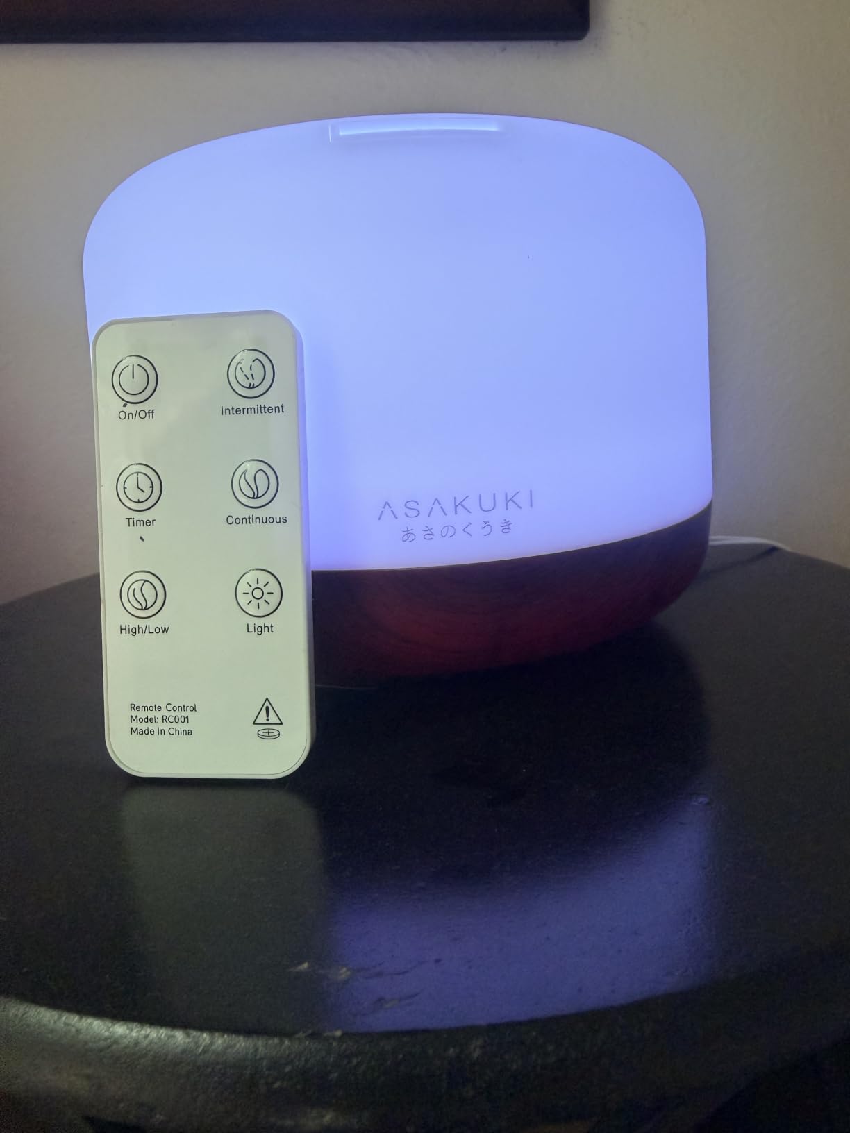 ASAKUKI Essential Oil Diffuser for Home, 500ML Aromatherapy Diffuser Humidifier with Remote Control, 7 Color LED Lights, Quiet Cool Mist Diffuser for Bedroom, Living Room, Office (White) customer photo 2