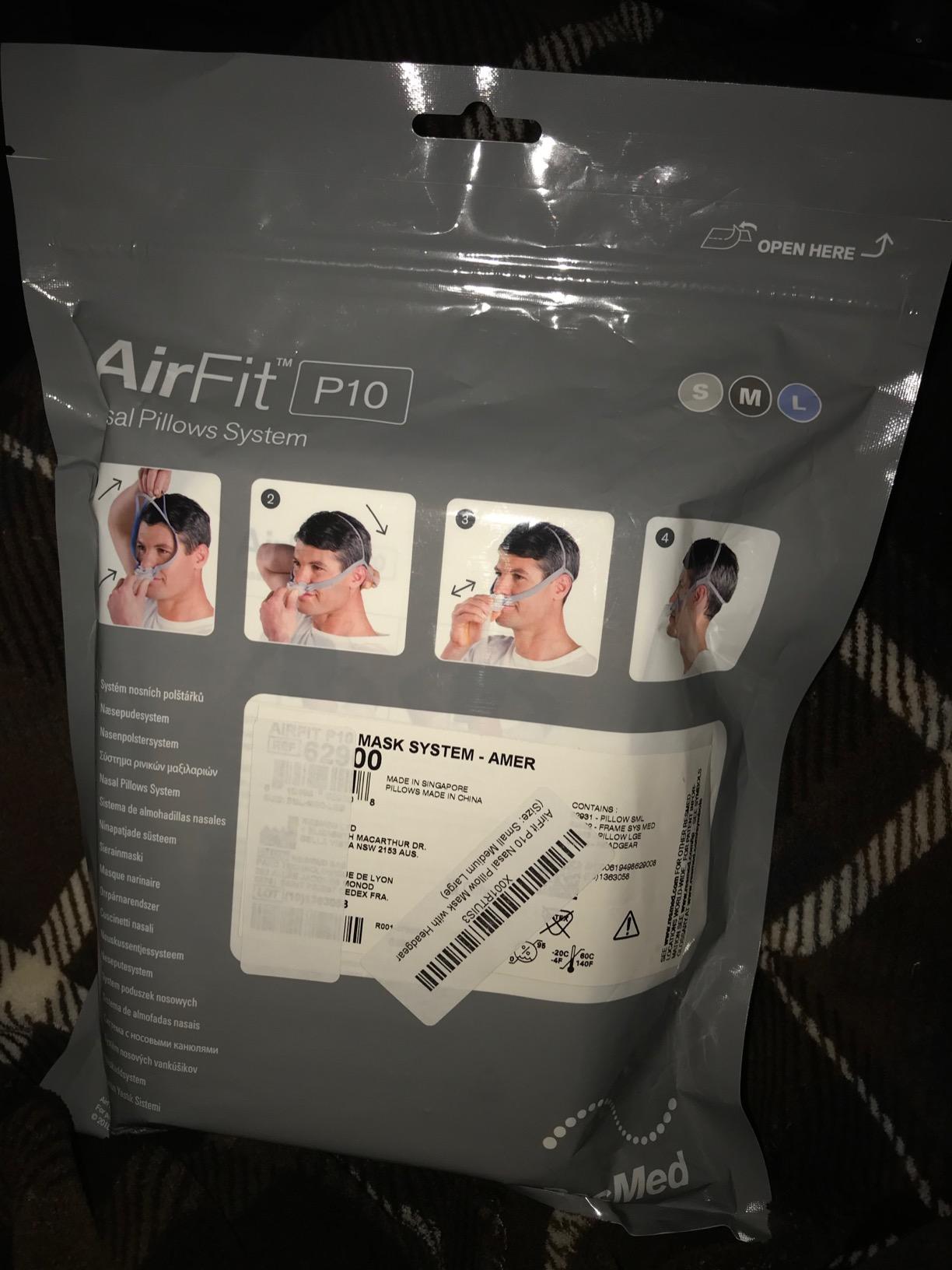 Resmed AirFit P10 Frame System - Replacement CPAP Frame System with Nasal Pillows Cushion - Headgear Not Included - Medium customer photo 1