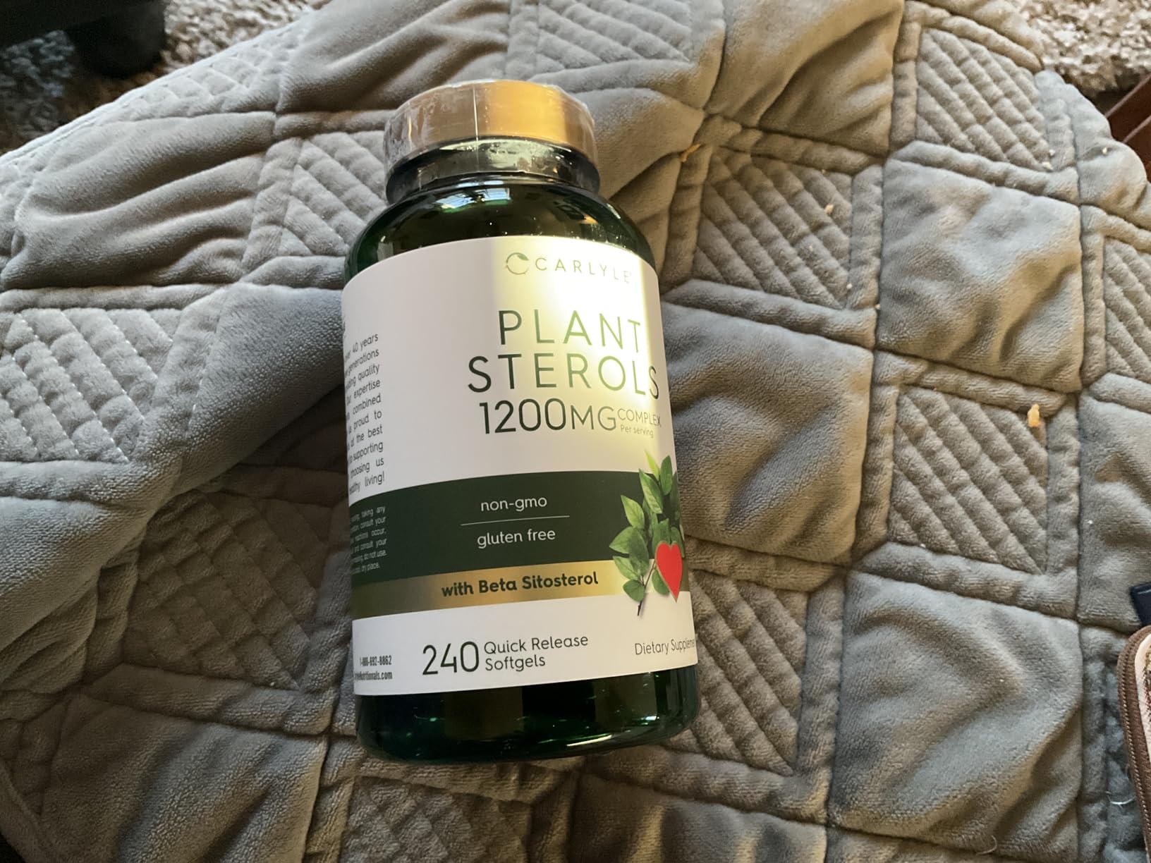 Carlyle Plant Sterols 1200 mg | 240 Ultra Potent Softgel Capsules | Non-GMO and Gluten Free Supplement | With Beta Sitosterol customer photo 2