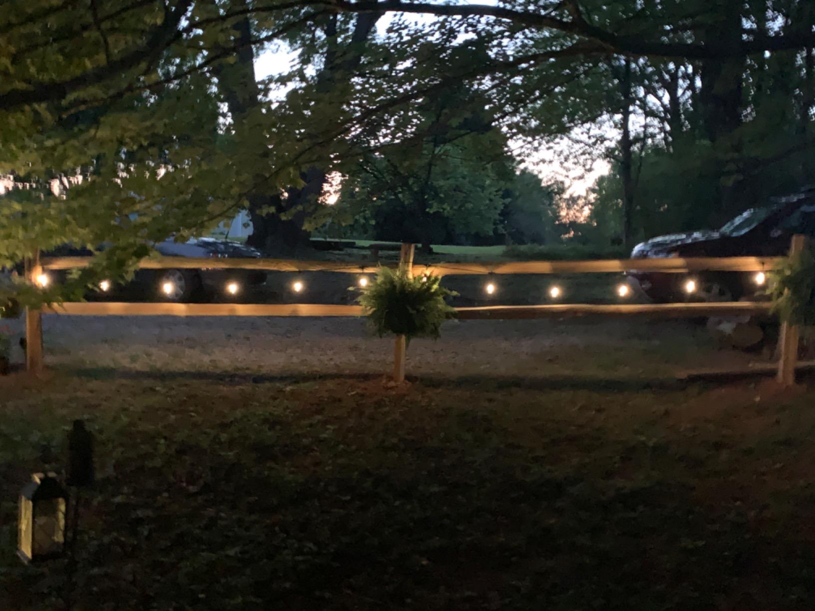 Brightech Ambience Pro Solar Powered Outdoor Patio String Lights - Commercial Grade 27 Ft Waterproof with 12 Edison Bulbs, Shatterproof LED - 2W, Soft White customer photo 1