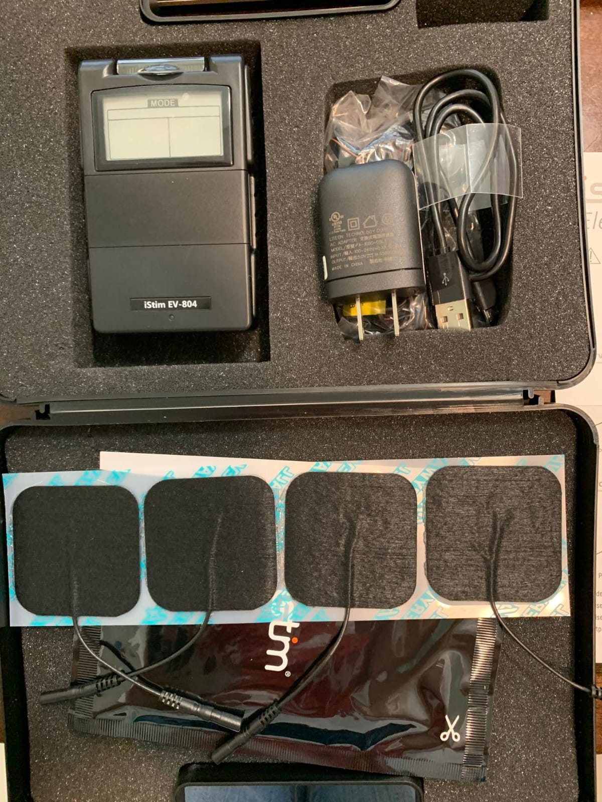 iSTIM EV-804 TENS/EMS 2 Channel Rechargeable Combo Machine Unit - Muscle Stimulator + Back Pain Relief and Management- 7 modes/24 Programs/Backlit (Including Electrodes Pads) customer photo 1