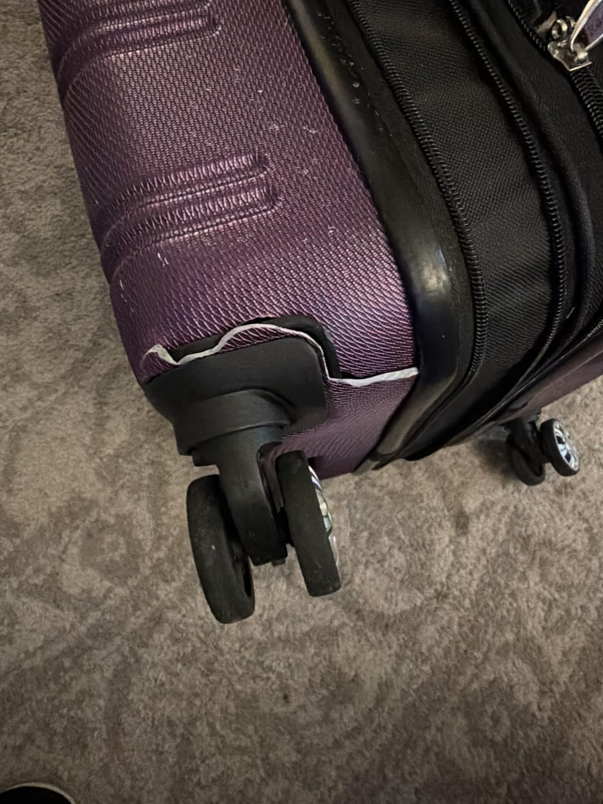 Rockland Melbourne Hardside Expandable Spinner Wheel Luggage, Mint, Checked Large 28