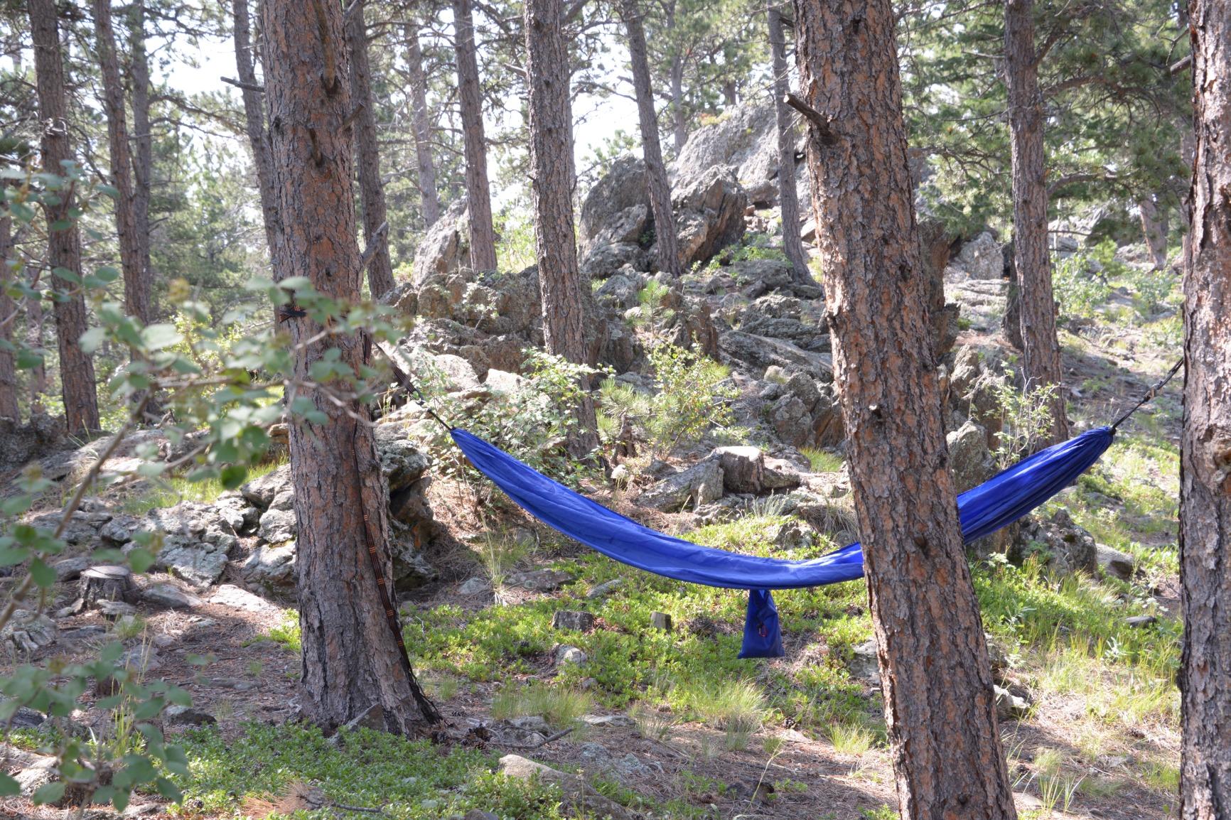 GRAND TRUNK Camping Hammock, 12 oz, Lightweight, Ultralight, Blue, Portable customer photo 1