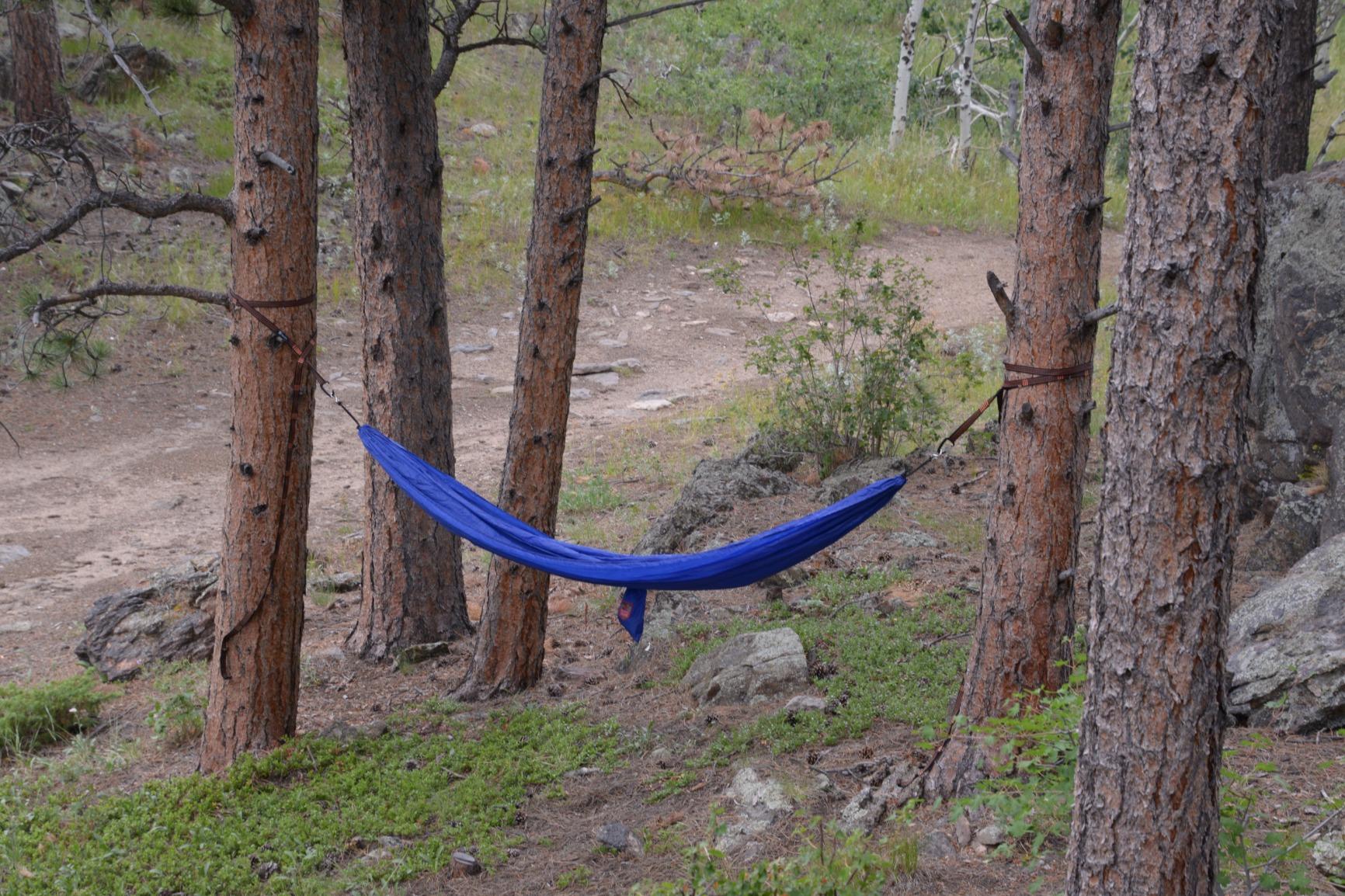 GRAND TRUNK Camping Hammock, 12 oz, Lightweight, Ultralight, Blue, Portable customer photo 2