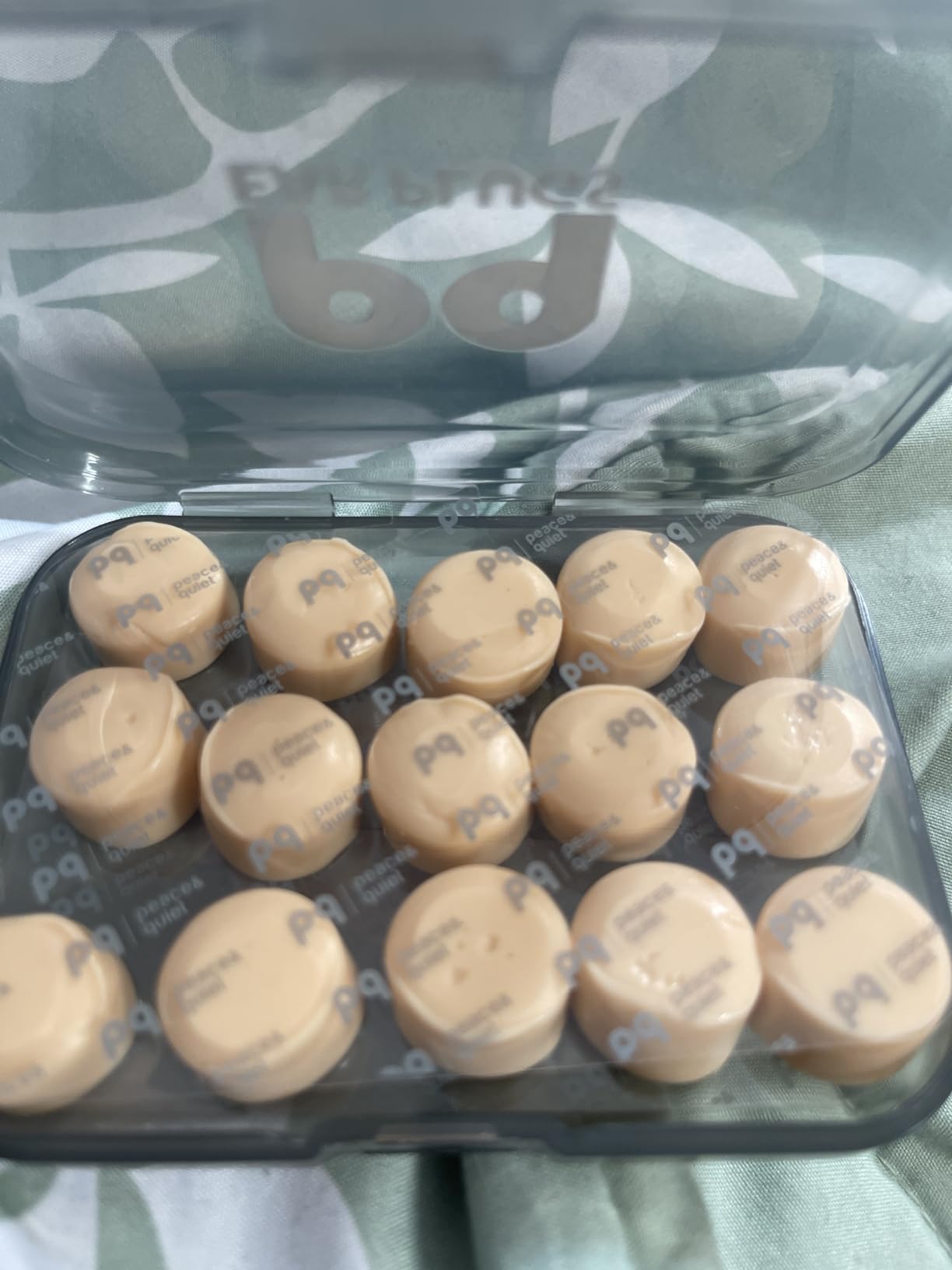 PQ Wax Ear Plugs for Sleeping, Swimming - 15 Soft Noise Cancelling Silicone Gel Wax Earplugs, 32dB customer photo 2