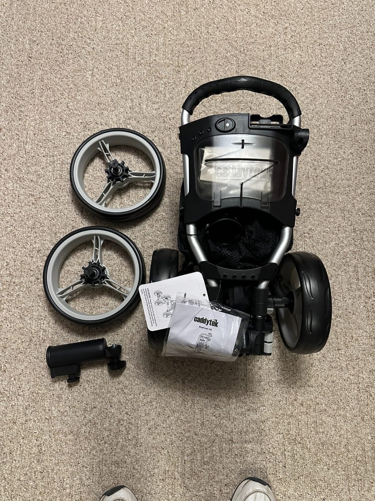 CaddyTek Superlite 4 Wheel Golf Push Cart, Explorer Version 8 customer photo 2
