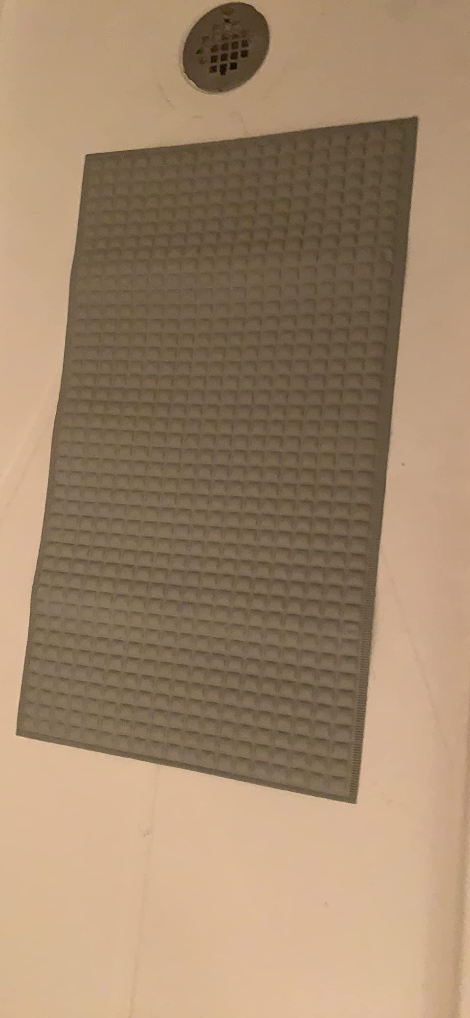 SlipX Solutions Pillow Top Soft Padded Non Slip Bathtub Mat, 27x15.5, Gray | Soft Anti Slip Bath Tub And Shower Mat, 700 Air-Filled Pillows, Strong Suction Cups, Extra Comfort Underfoot customer photo 1