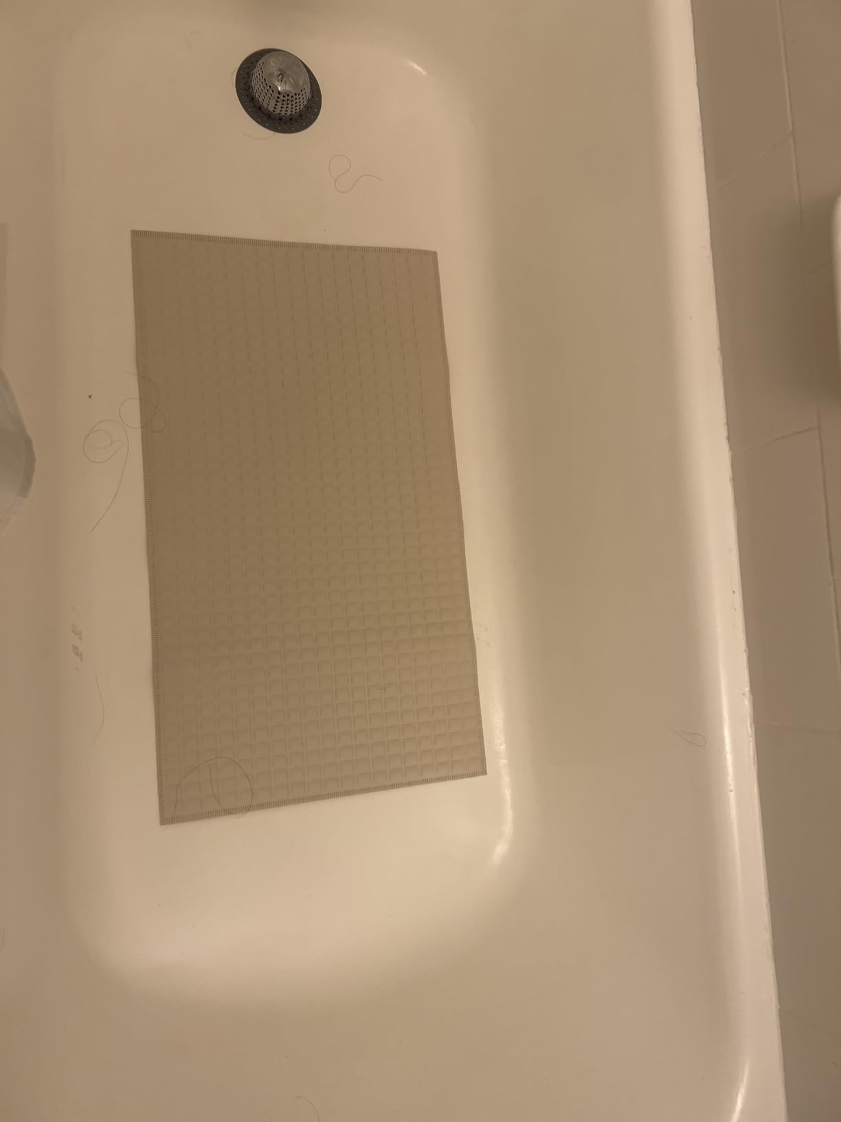 SlipX Solutions Pillow Top Soft Padded Non Slip Bathtub Mat, 27x15.5, Gray | Soft Anti Slip Bath Tub And Shower Mat, 700 Air-Filled Pillows, Strong Suction Cups, Extra Comfort Underfoot customer photo 2