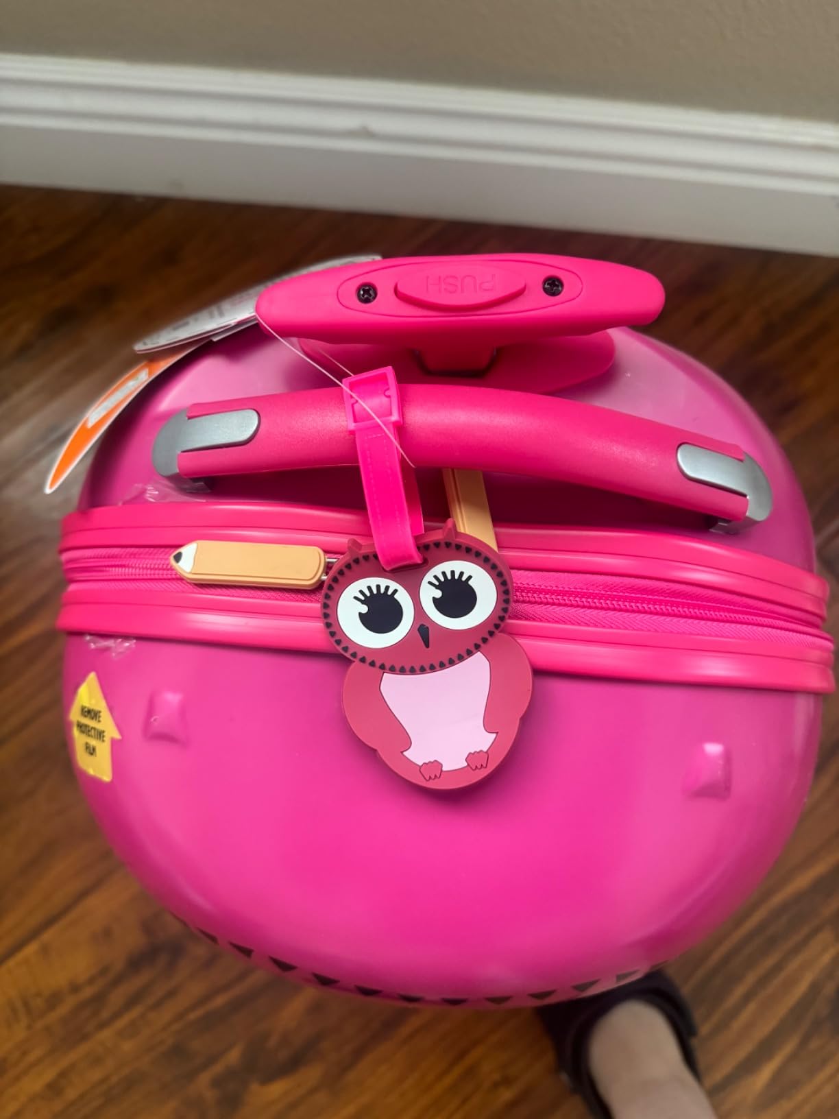 Rockland Jr. Kids' My First Hardside Spinner Luggage, Expandable, Frog, Carry-On 19-Inch customer photo 1