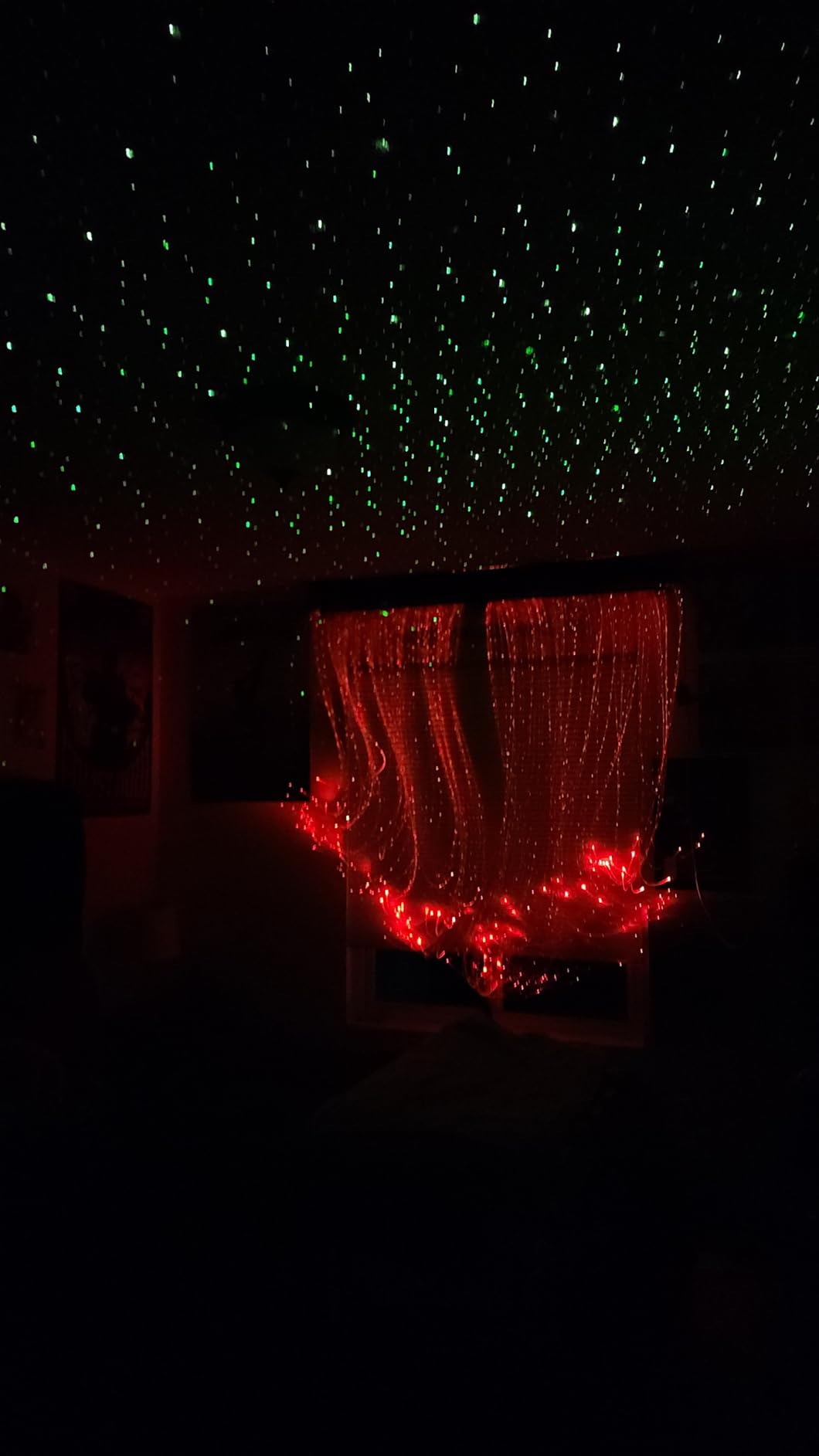AMKI 6W RGBW Fiber Optic Curtain Light Kit, Bluetooth Waterfall Curtain Light for Window Sensory Room Home Decoration with Flash Point Fiber Optic Cables 200strands 0.03in/0.75mm 6.5ft/2m customer photo 1