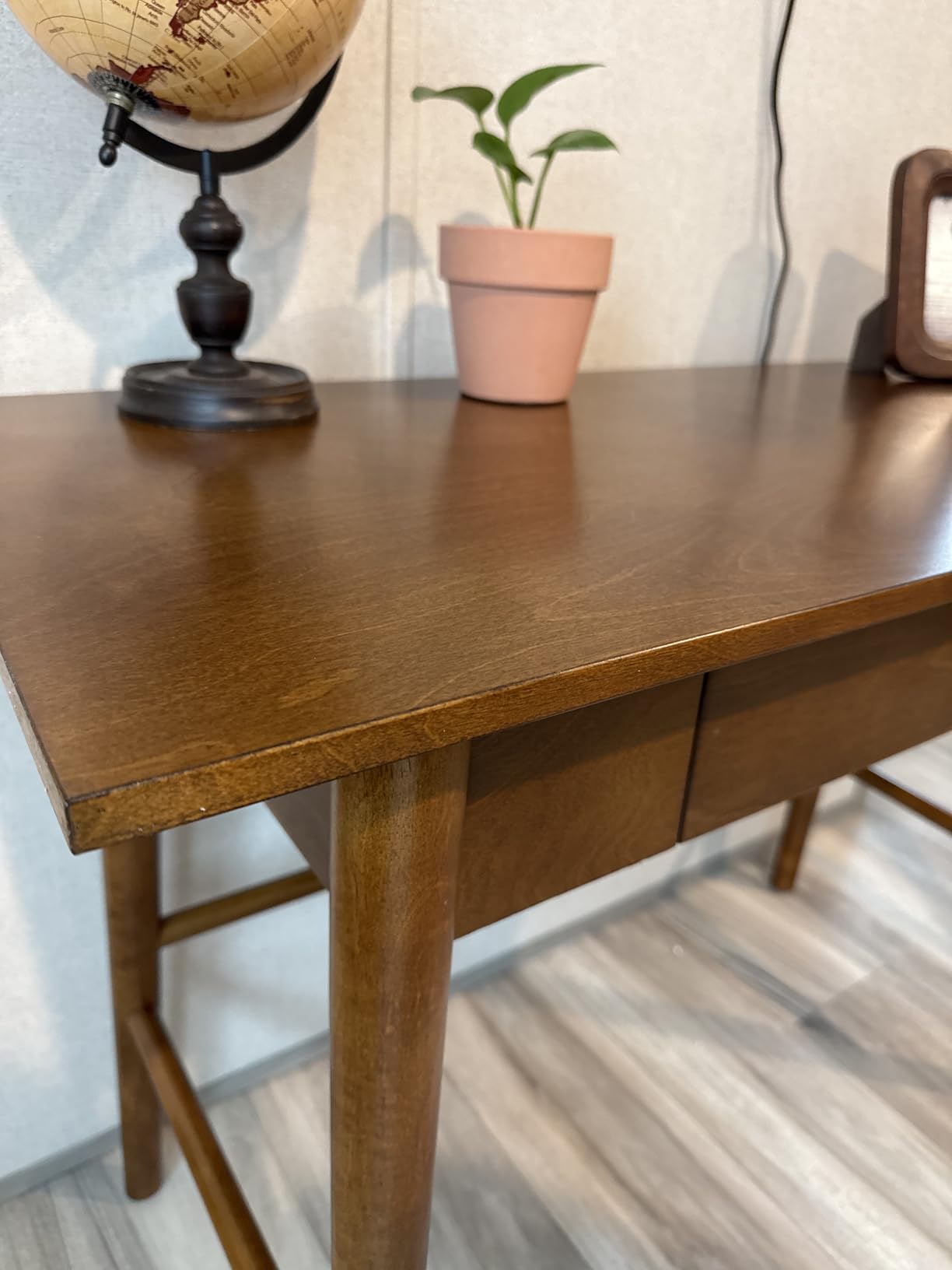 Melissa Mid Century Walnut Desk by Linon customer photo 2