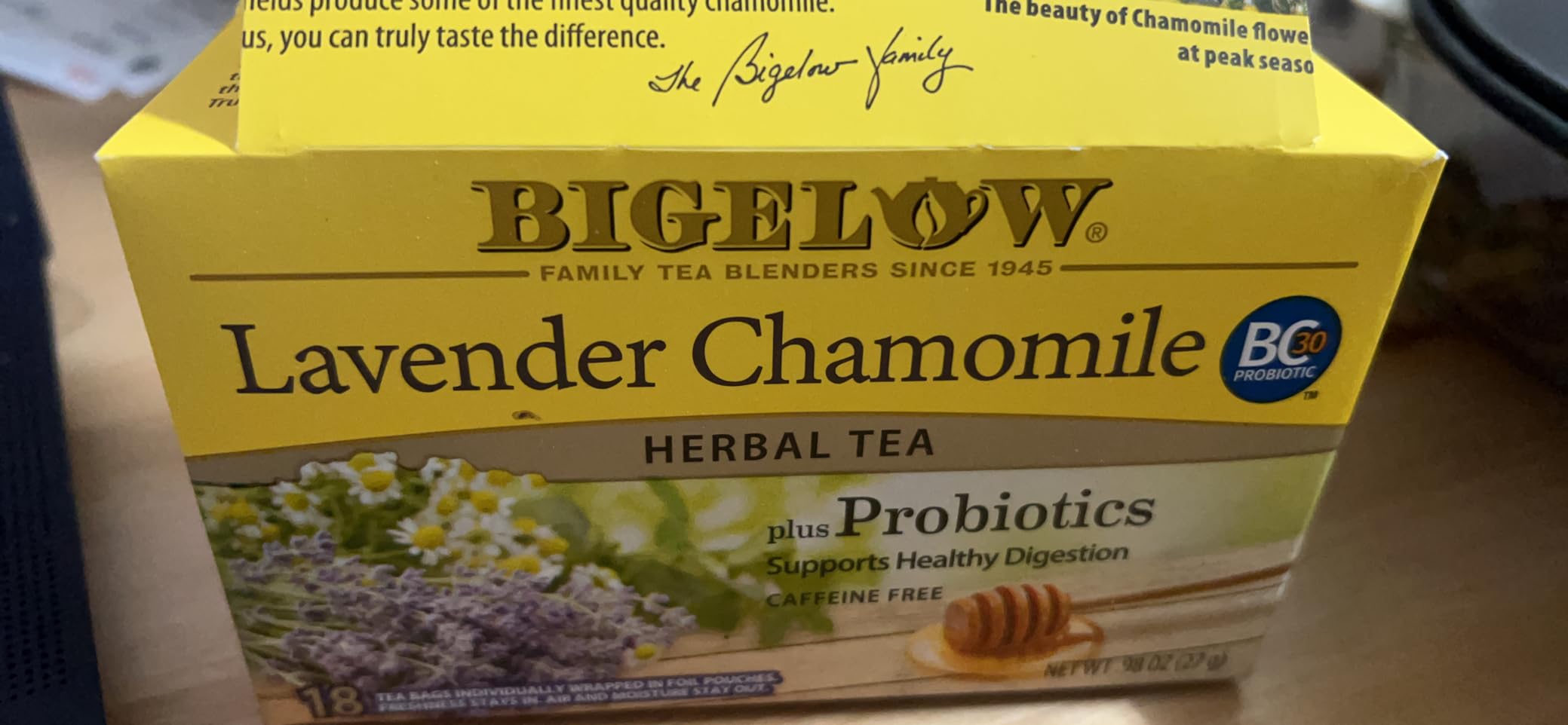 Bigelow Tea Lavender Chamomile Plus Probiotics, 18 Count (Pack of 6) | Caffeine Free with Lavender Chamomile, 108 Total Tea Bags customer photo 1