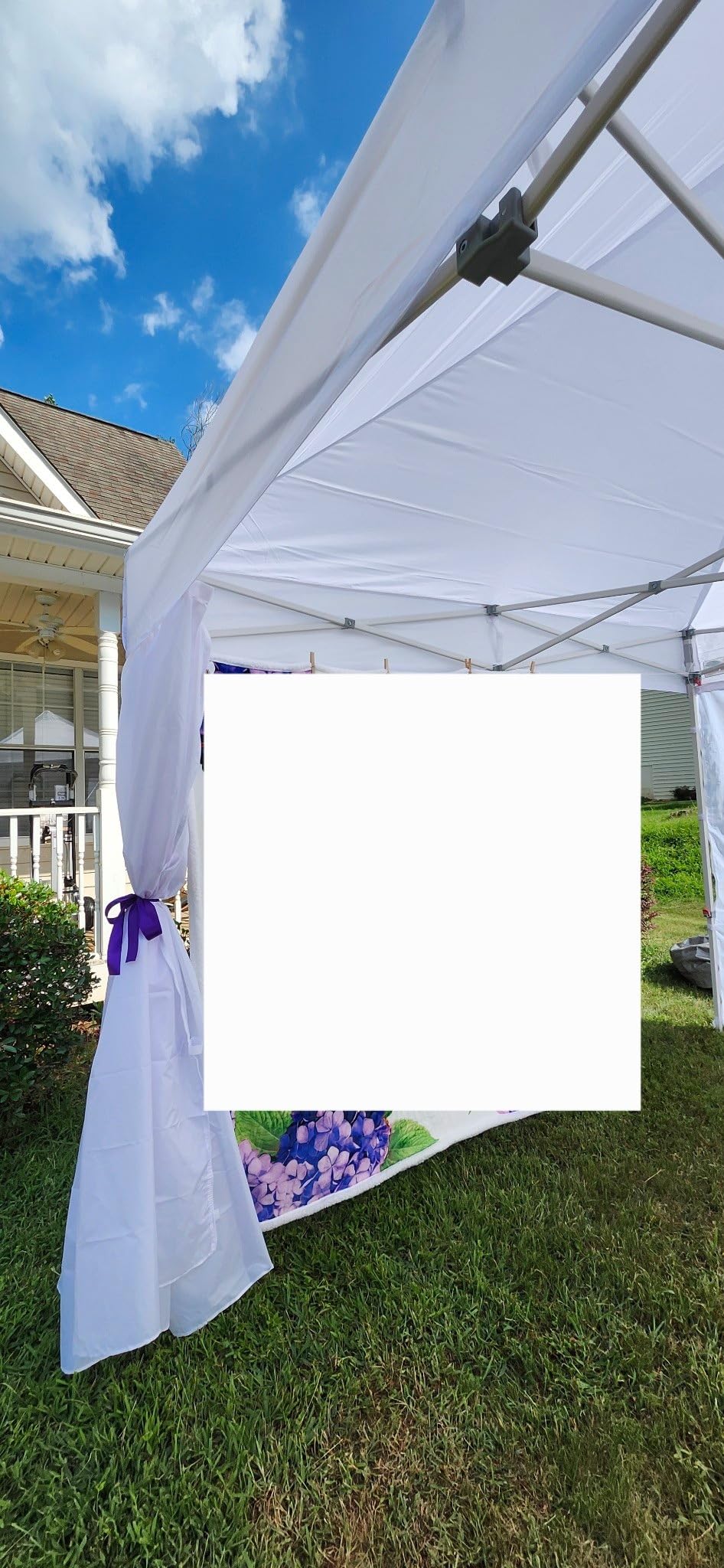 Eurmax USA 10x10 Pop Up Canopy, Commercial Tent with Patented No-Tip Rolling Bag, 30sqft Extension Awning & 4 Zippered Removable Walls, UV & Water Resistant, Heavy Duty Instant Shelter Gazebo, White customer photo 1