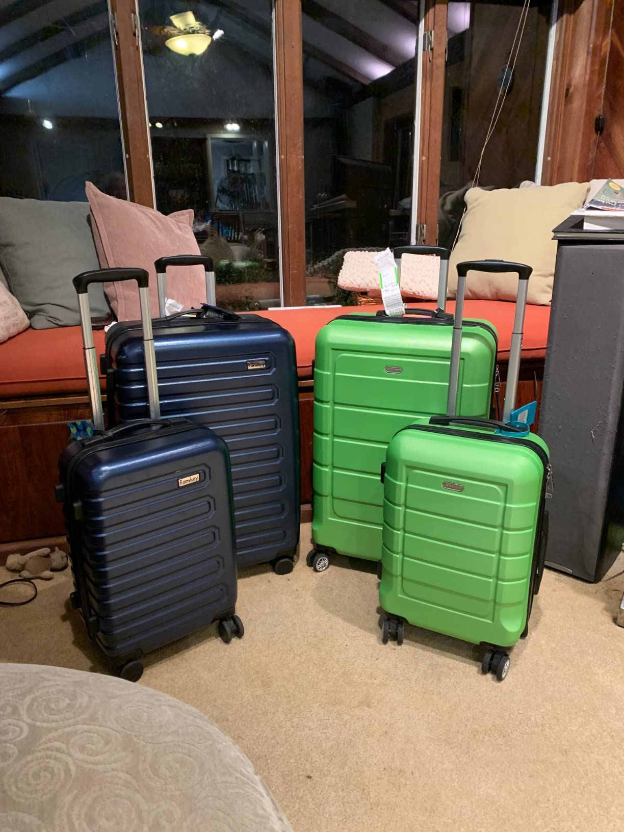 SHOWKOO G-Series Luggage set 3pcs, 100% PC Durable Hardshell Suitcase | Expandable, Lightweight, Smoother Spinner Wheels, YKK Zipper, TSA Lock, Family Travel (Wine Red, 20/24/28in) customer photo 1