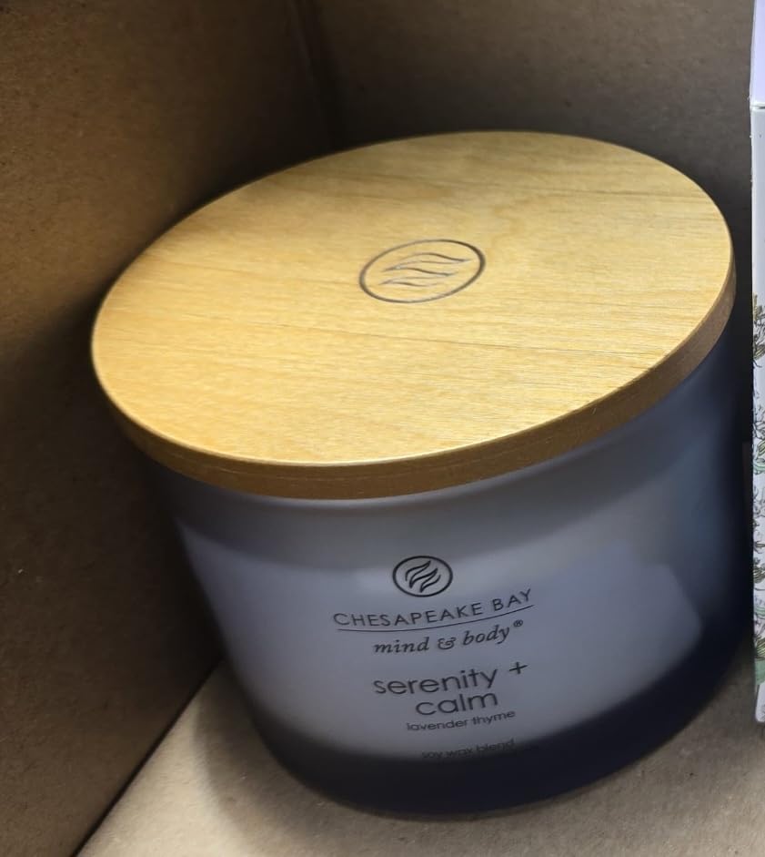 Chesapeake Bay Candle Medium Jar Scented Candle Serenity + Calm (Lavender Thyme) Home Décor Orange Gifting Idea Burn Time of 50 Hours customer photo 2