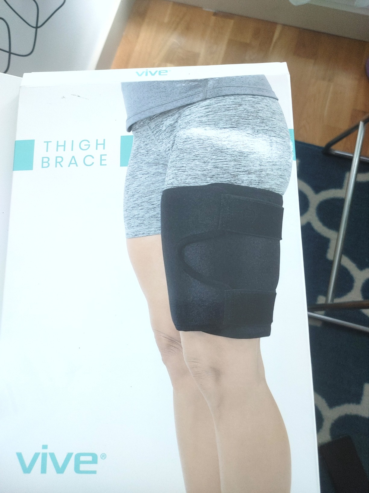 Vive Thigh & Hamstring Compression Sleeve Brace for Men & Women (2 Pack) | Pain Relief Support Wrap for Sciatica, Hip Flexor, Groin, Leg, Upper Thigh - Quick Results & Sciatic Nerve Recovery (Black) customer photo 1