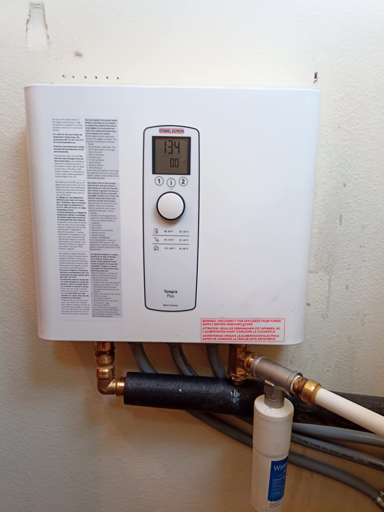 Stiebel Eltron Tankless Water Heater - Tempra 29 Plus - Electric, 28.8kW, On Demand Hot Water, Eco, White, Made in Germany customer photo 2