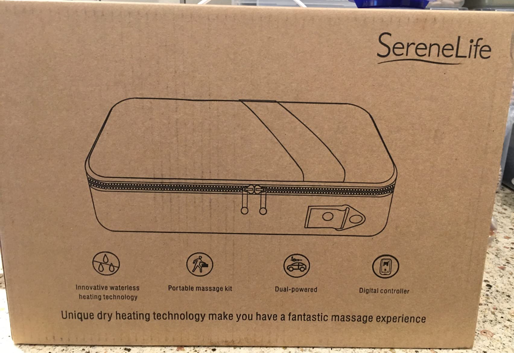 SereneLife Portable Massage Stone Warmer Set - Electric Spa Hot Stones Massager and Heater Kit with 6 Large and 6 Small Round Shaped Basalt Massaging Rocks, Digital Controller Heating Bag customer photo 2