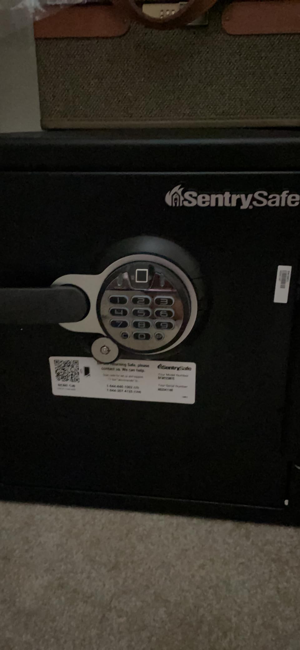 SentrySafe Fireproof and Waterproof Home Safe with Biometric Fingerprint Lock, Keypad, and Key Lock for Securing Money, Jewelry, Documents, 1.23 Cubic Feet, SFW123BTC customer photo 2