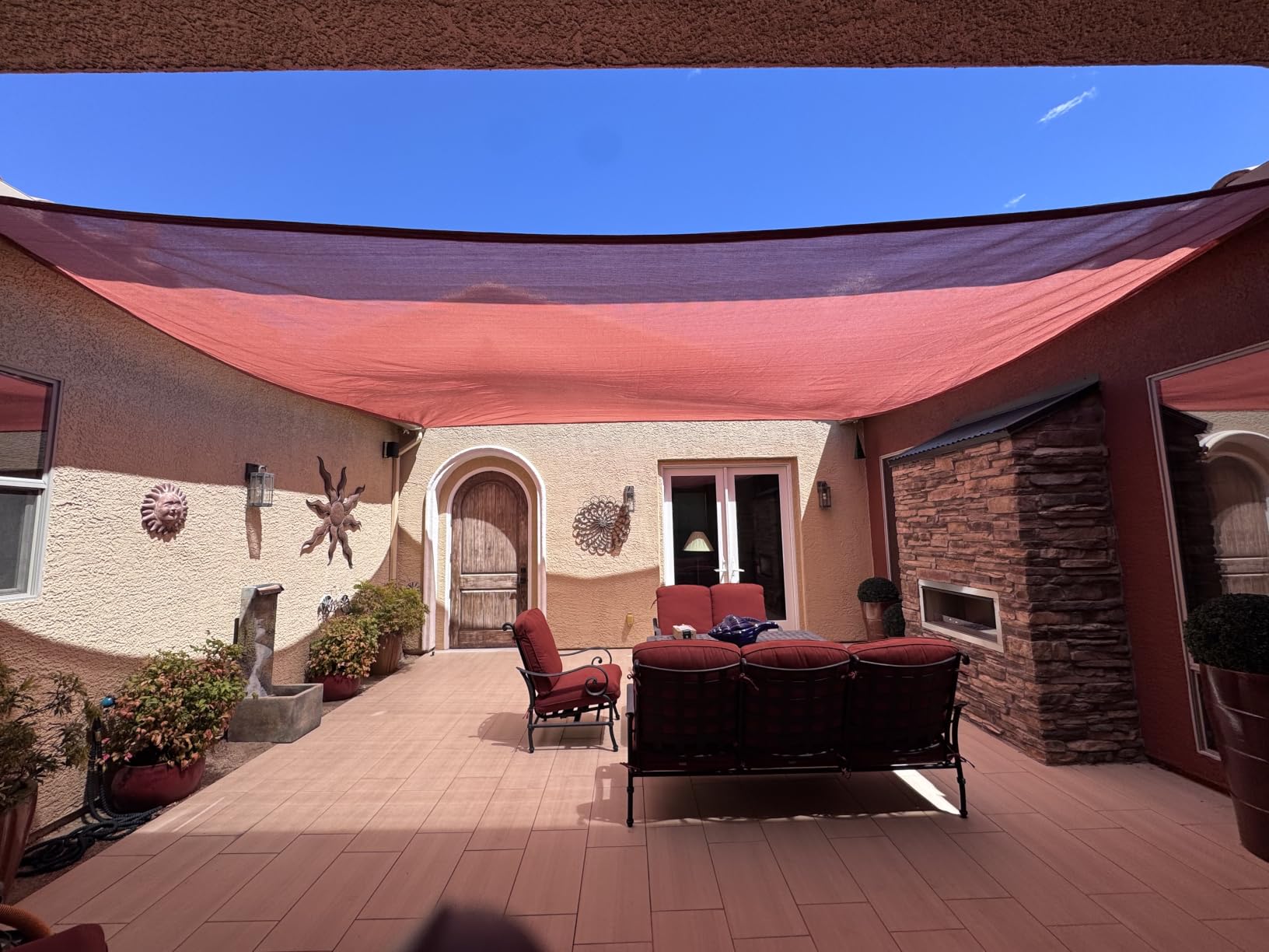 SUNNY GUARD 12' x 16' Rectangle Shade Sail 95% UV Block Outdoor Canopy, Sun shade sail canopy for backyard, patio, garden, deck, pergola with UV protection and cooling shade, customizable customer photo 1