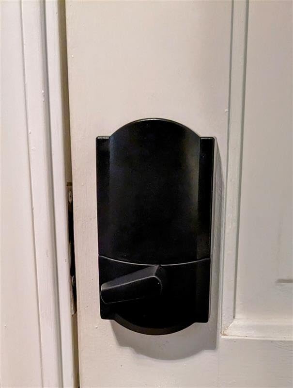 Schlage Encode Smart WiFi Deadbolt Lock with Greenwich Trim, Matte Black | Keyless entry door lock, Touchscreen keypad, App control, Alexa, Google Home, Ring & Airbnb compatible, Certified security customer photo 2