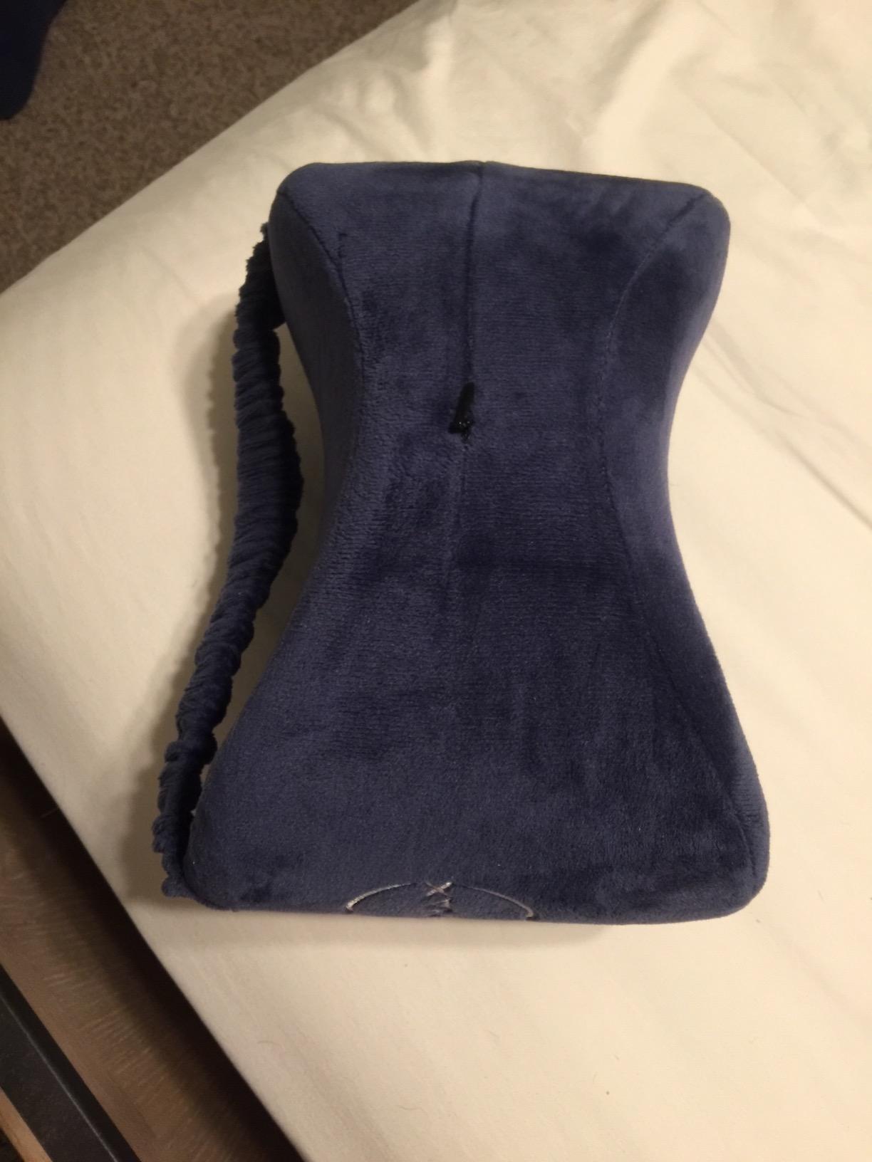 Knee Pillow for Side Sleepers - Relief from Sciatica Pain, Back/Leg Pain, Pregnancy, Hip and Joint Pain Memory Foam Leg Pillow + Free Sleep Mask and Ear Plugs customer photo 1