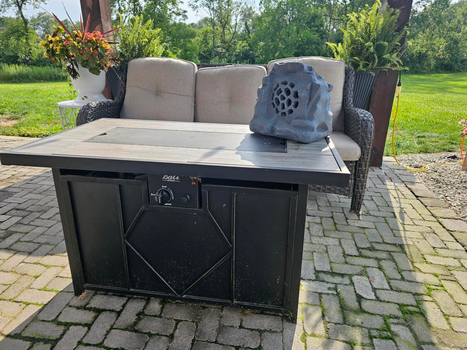 42 inch Propane Fire Pit Patio Outdoor Fire Pit Table Large Rectangular customer photo 2