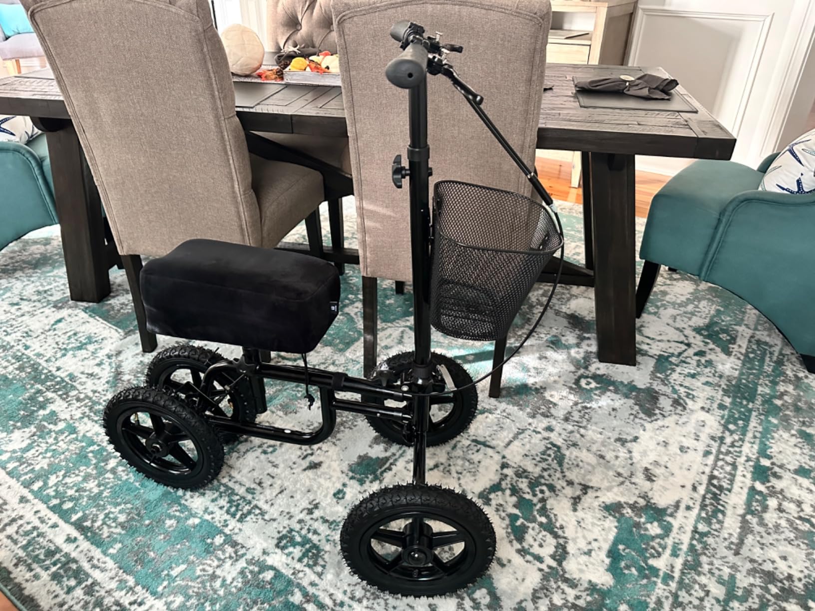 Vive Mobility All Terrain Knee Scooter Walker for Foot Injuries - Adult | Broken Leg Crutch Cart Roller for Surgery, Broken Foot, Ankle Injury - Kneeling Rolling Steerable Seated Wheel Scooter Aid customer photo 1