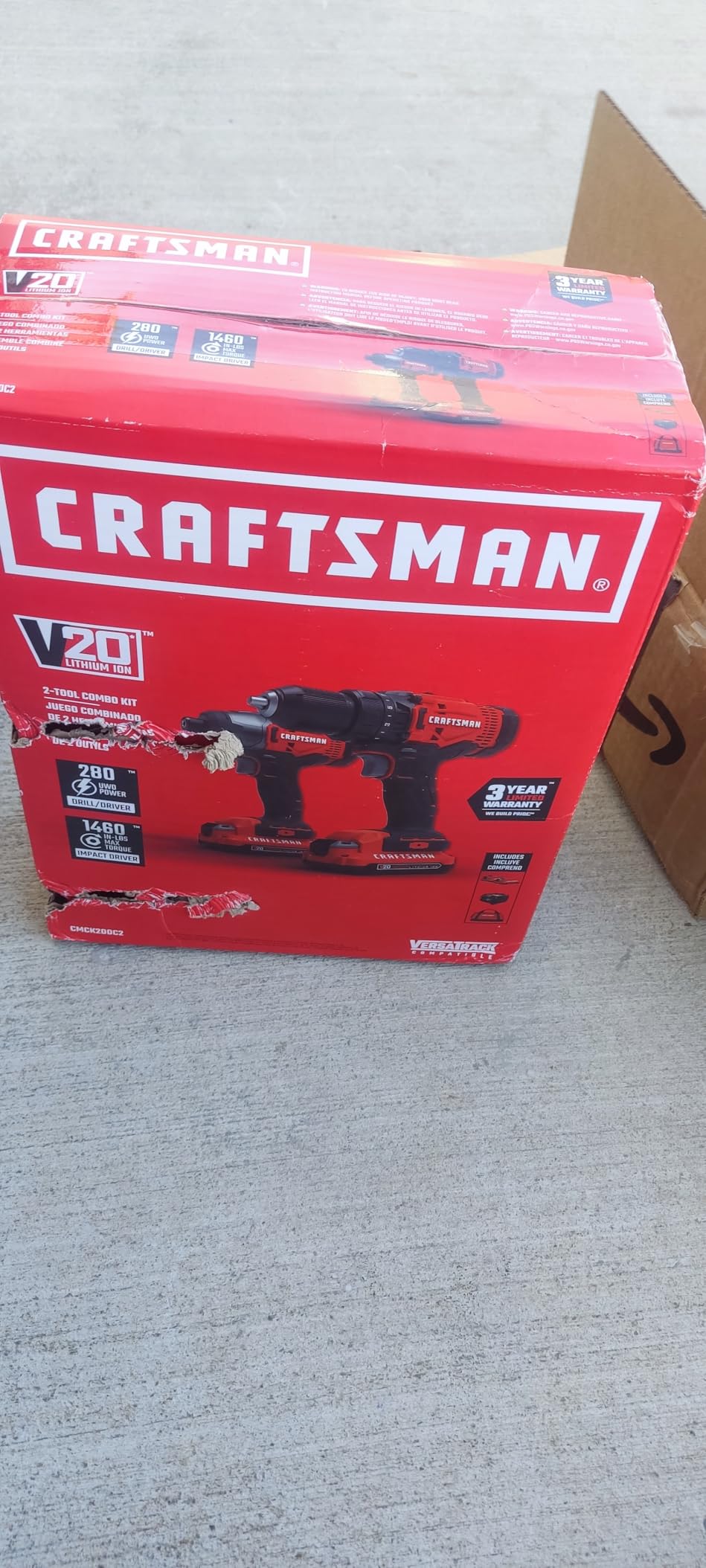 CRAFTSMAN V20 MAX Cordless Drill Driver and Impact Driver Set, Power Tool Set with 2 Batteries and Charger, LED Work Light, 2 Bits, Bag (CMCK200C2) customer photo 2