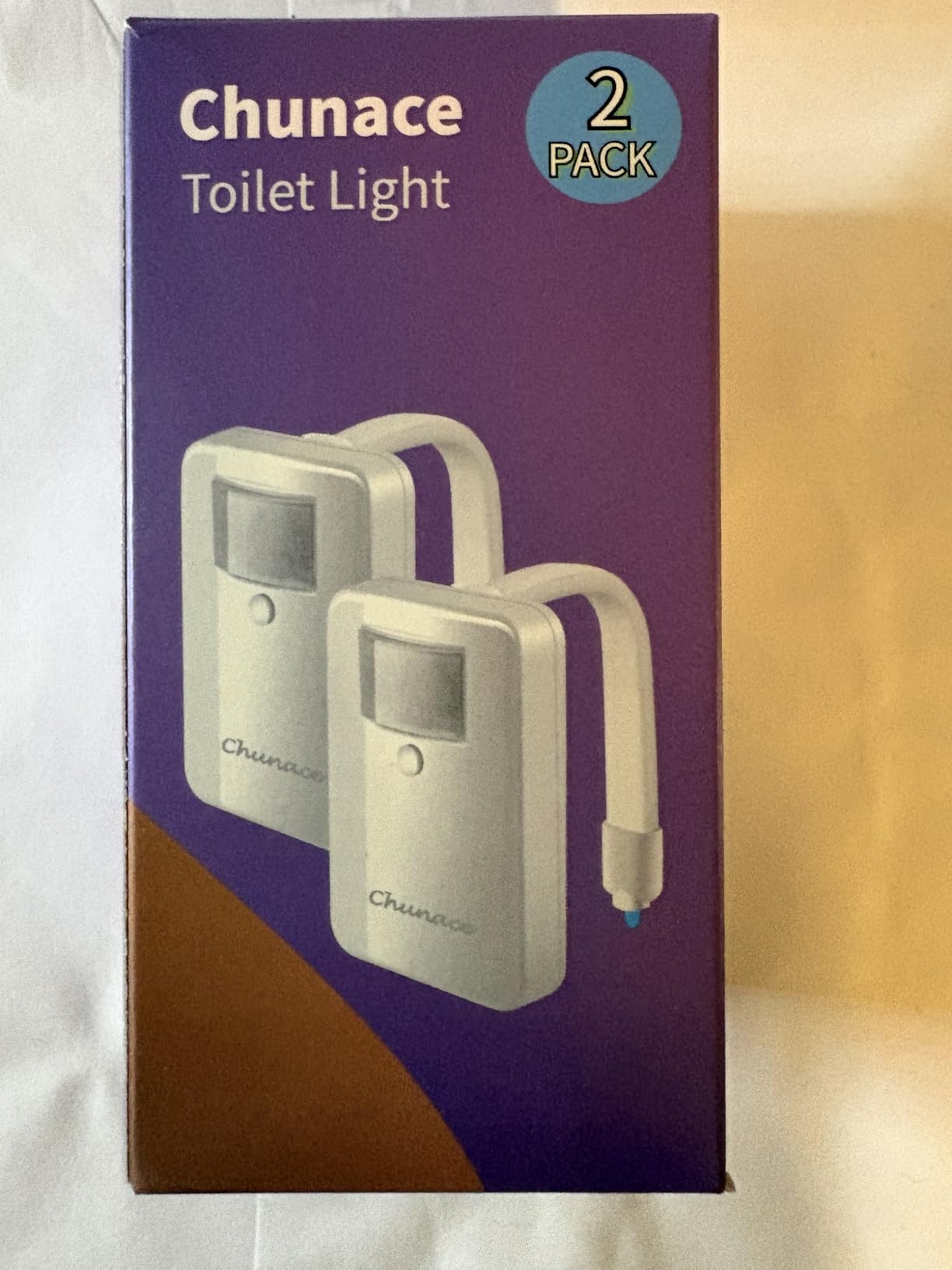 Chunace Toilet Bowl Night Light Motion Sensor 2 Pack, Funny Bathroom Stuff | 16-Color LED Night Light Motion Activated Inside Toilet Bowl, Useful Stuff for Kids & Seniors Safety, Cool Gadgets for Men customer photo 1